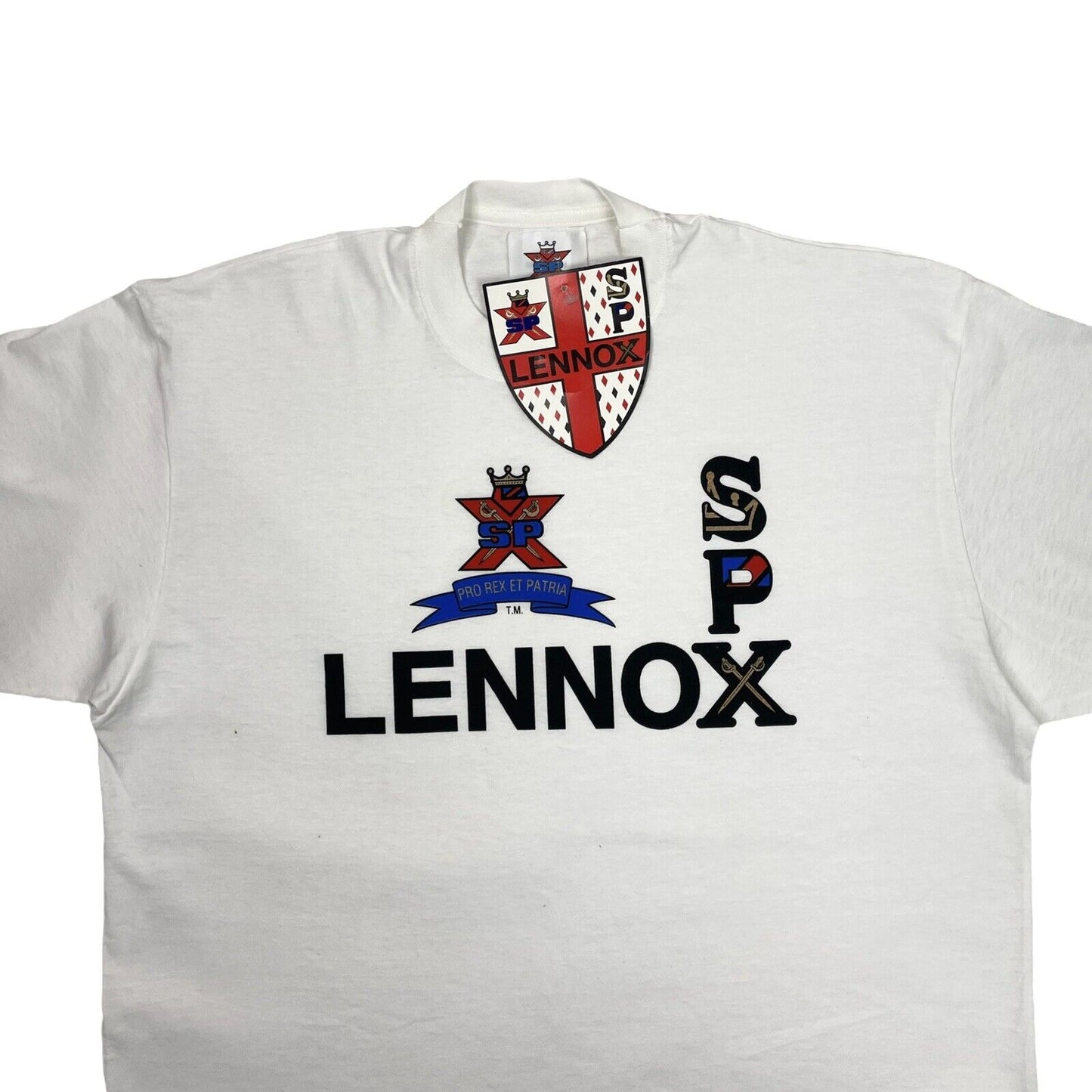 Vintage Lenox Lewis Boxing T-Shirt Mens XL White With Graphic SPX Deadstock