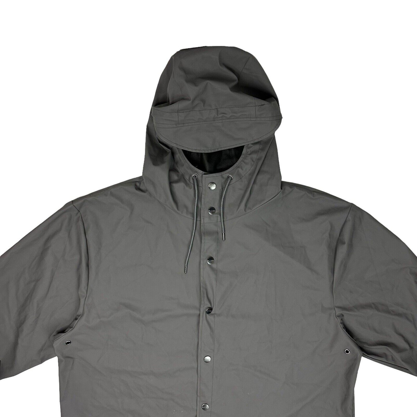 Rains Waterproof Coat Mens L/XL Grey Lightweight