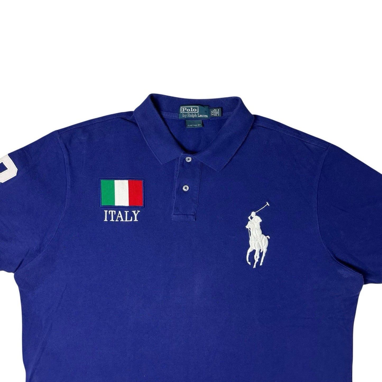 Vintage Polo Ralph Lauren Polo Shirt Big Pony #3 Italy Men’s XXL Blue