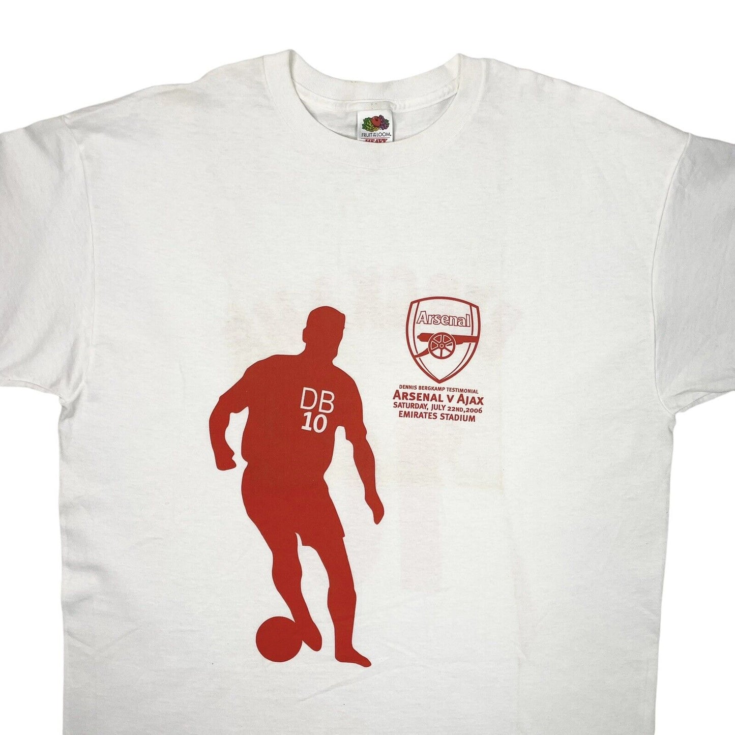 2006 Arsenal Dennis Bergkamp T-Shirt Mens XL Fruit Of The Loom