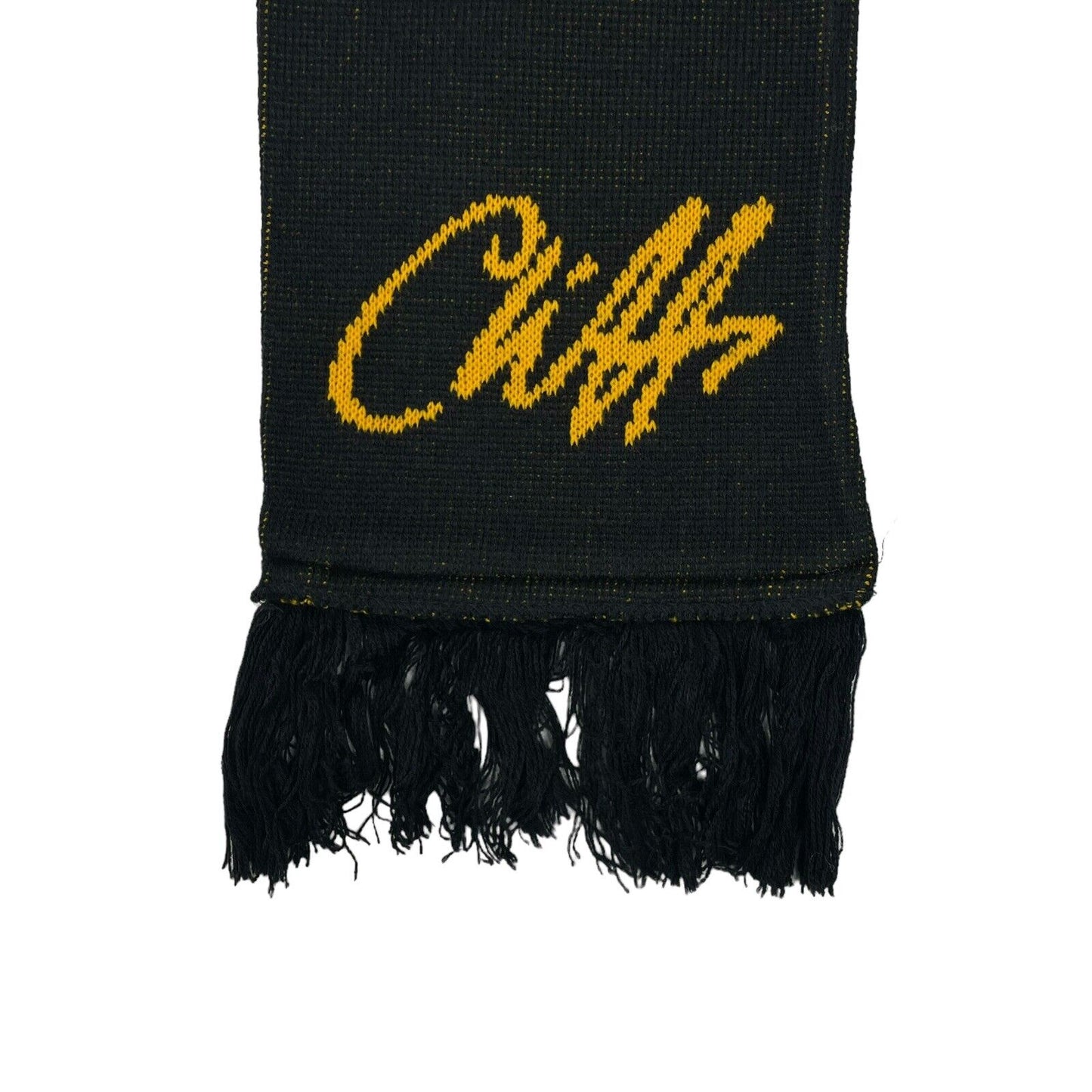 2006 Cliff Richard 50th Anniversary Tour Scarf Black And Yellow