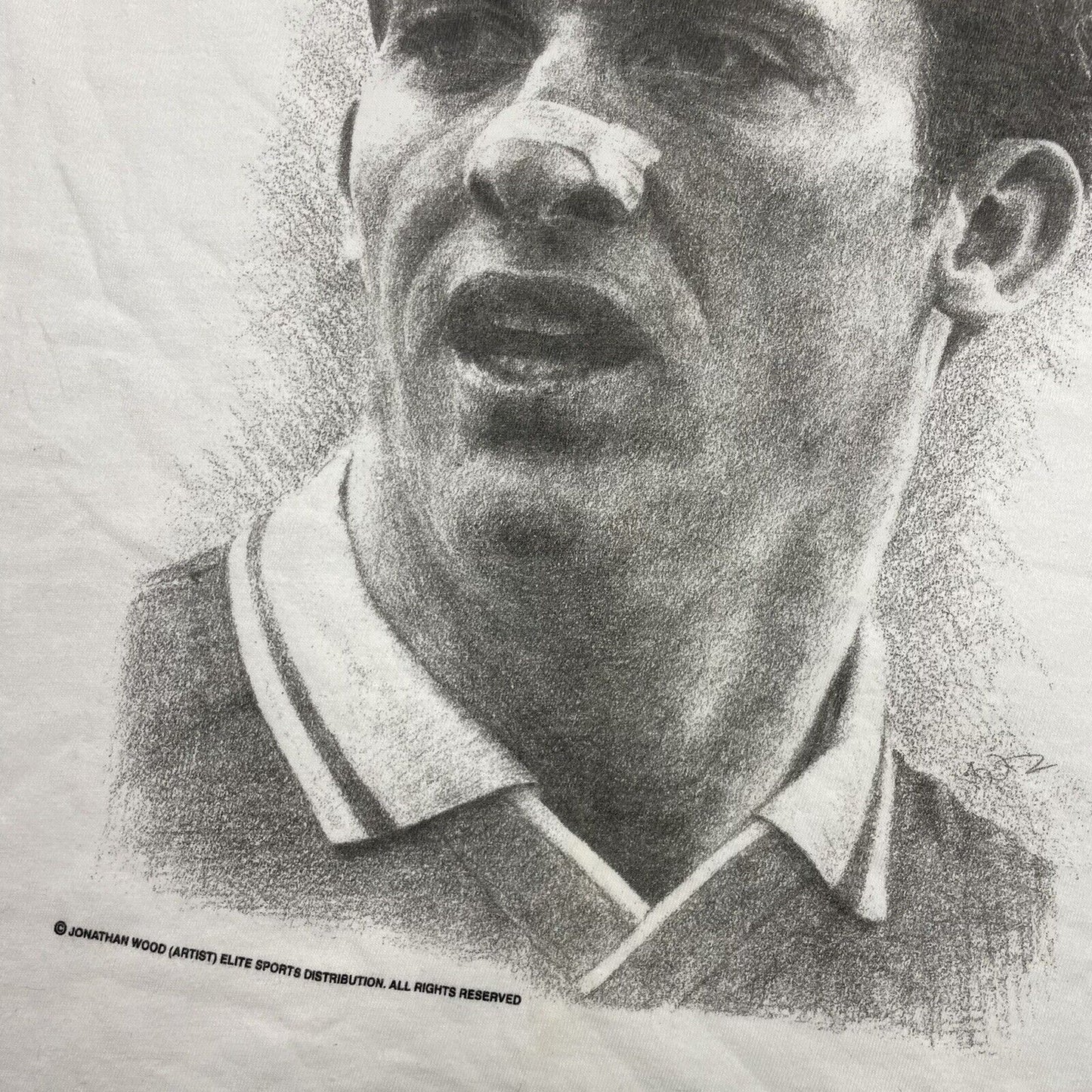 Vintage Robbie Fowler T-Shirt White Women’s XS Footballer Graphic Print