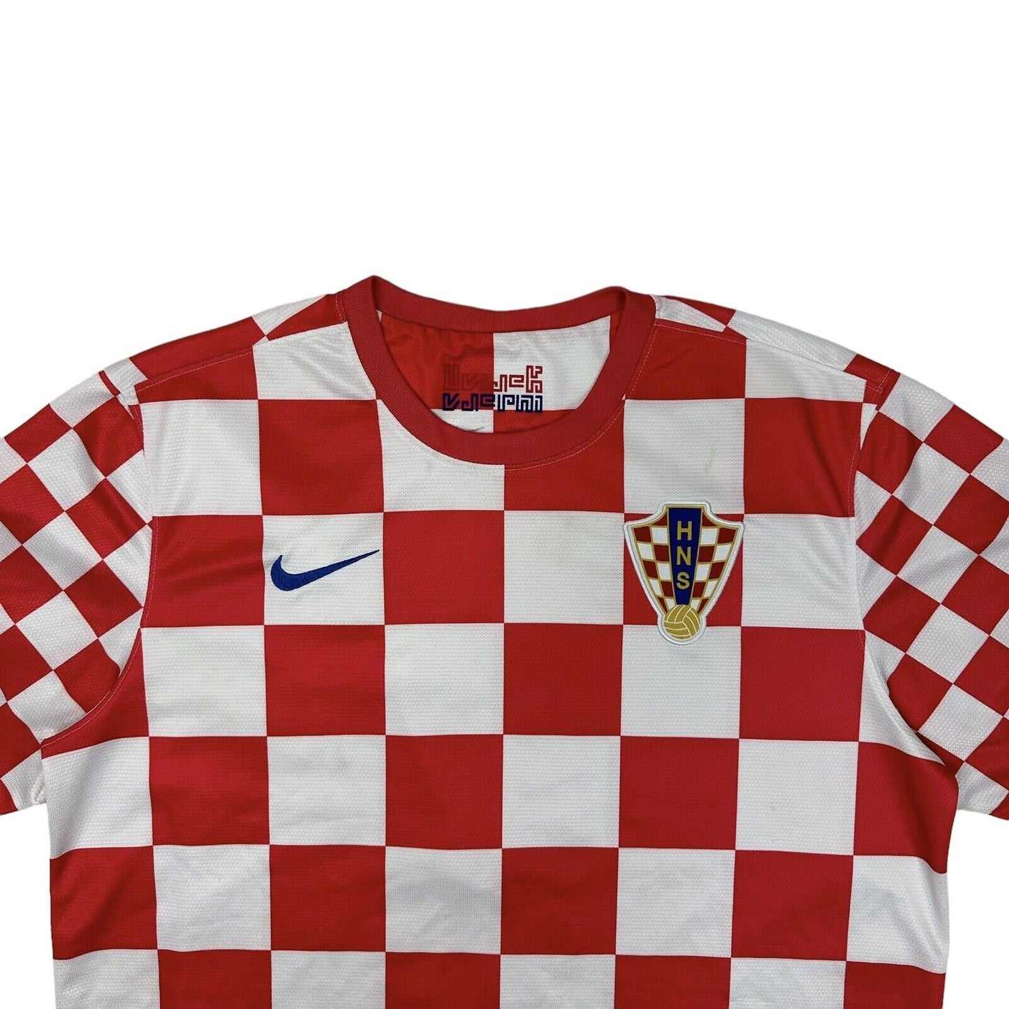 2012-2014 Croatia Nike Football Shirt Mens XL  White And Red Šuker 9