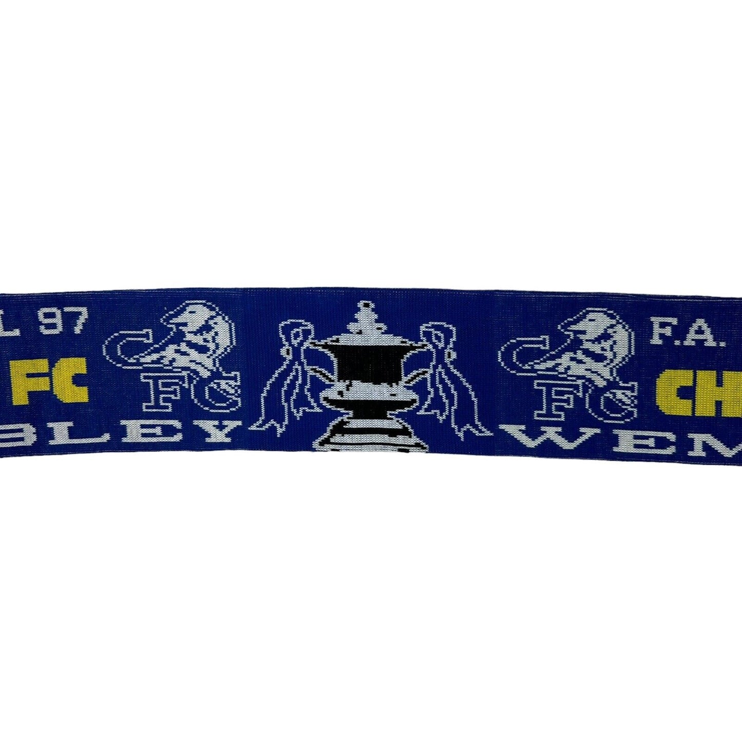 Vintage Chelsea FC 1997 FA Cup Final Scarf Multicoloured OSFA Wembley Pollard