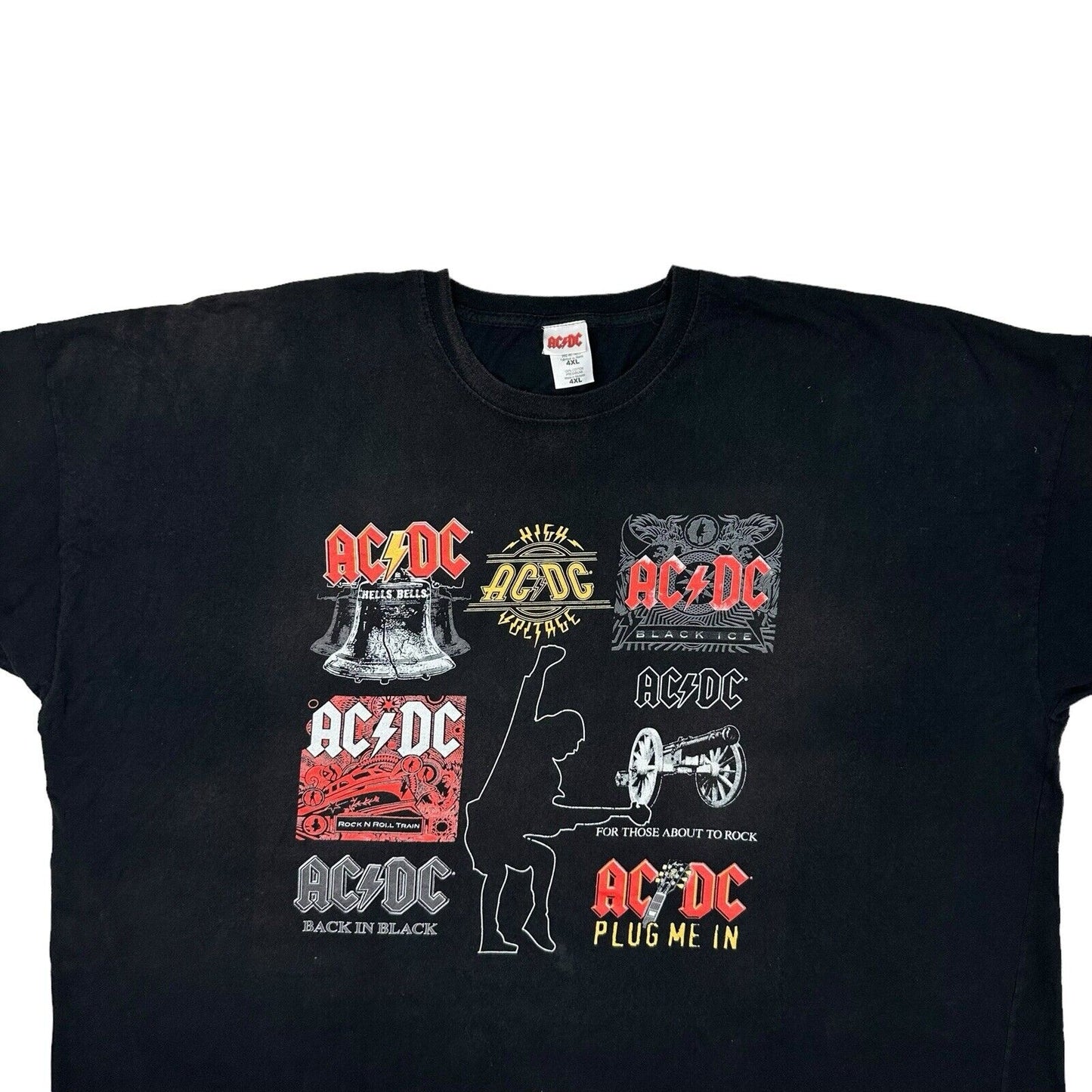 ACDC T-Shirt Mens XXXXL Black Graphic Print