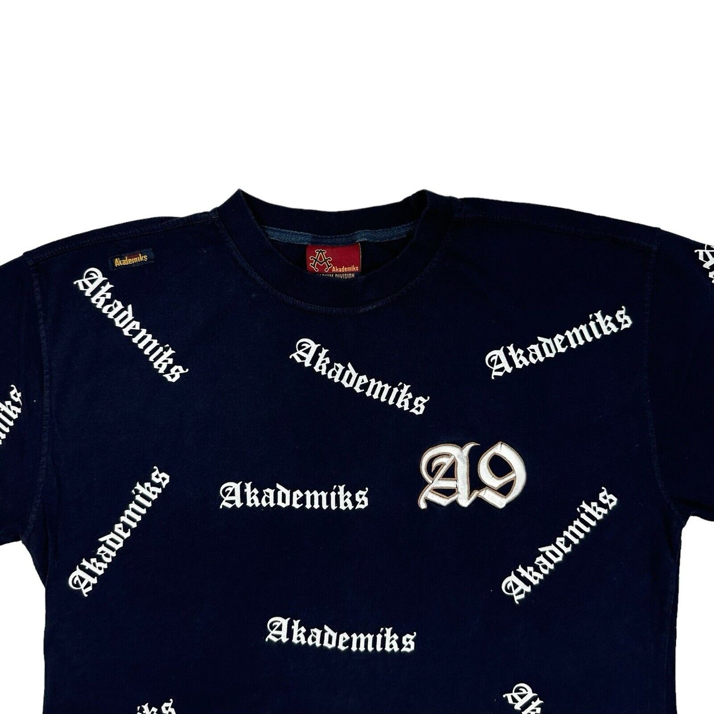 Vintage Akademiks Stadium Division T-Shirt Men’s Large Navy Blue