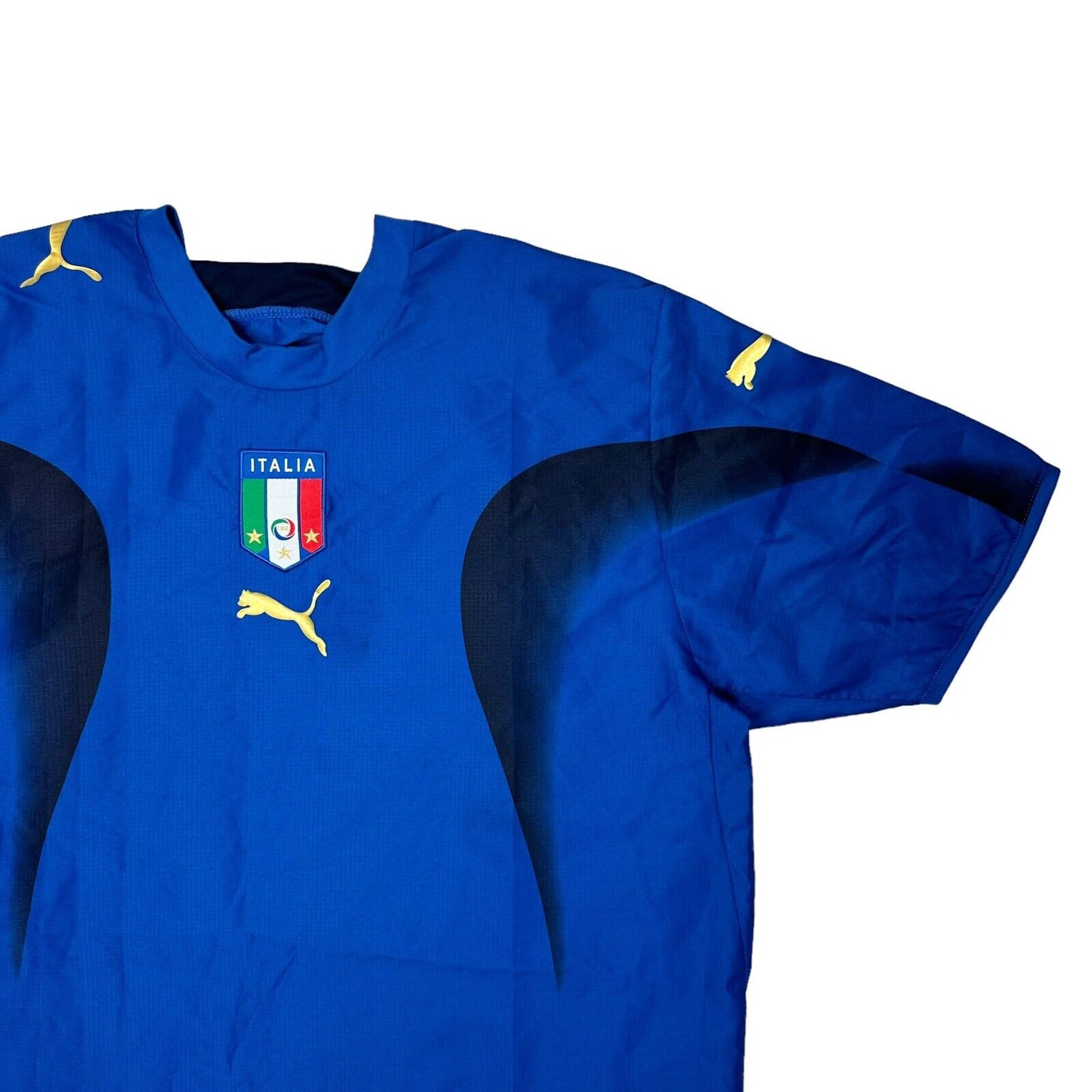 06-07 Italy Puma Football Shirt Mens XL Blue Designed By Neil Barrett