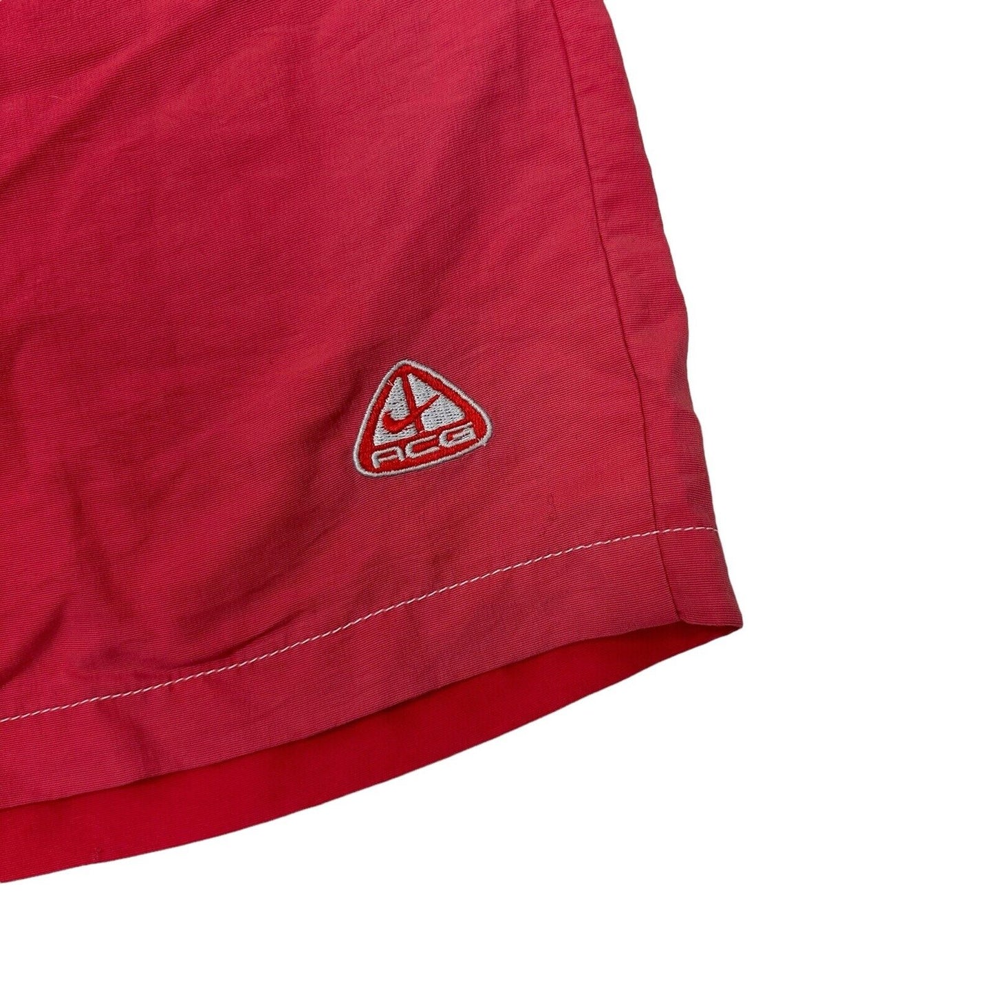 Vintage ACG Nike Swim Shorts Red Mens Medium Embroidered Logo