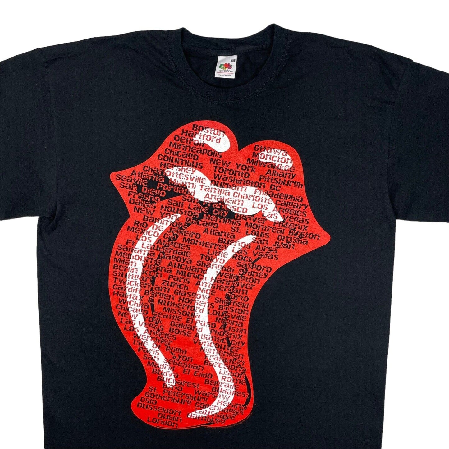 Deadstock 2007 Rolling Stones abiggerbangworldtour Crew Neck T-Shirt Mens XL