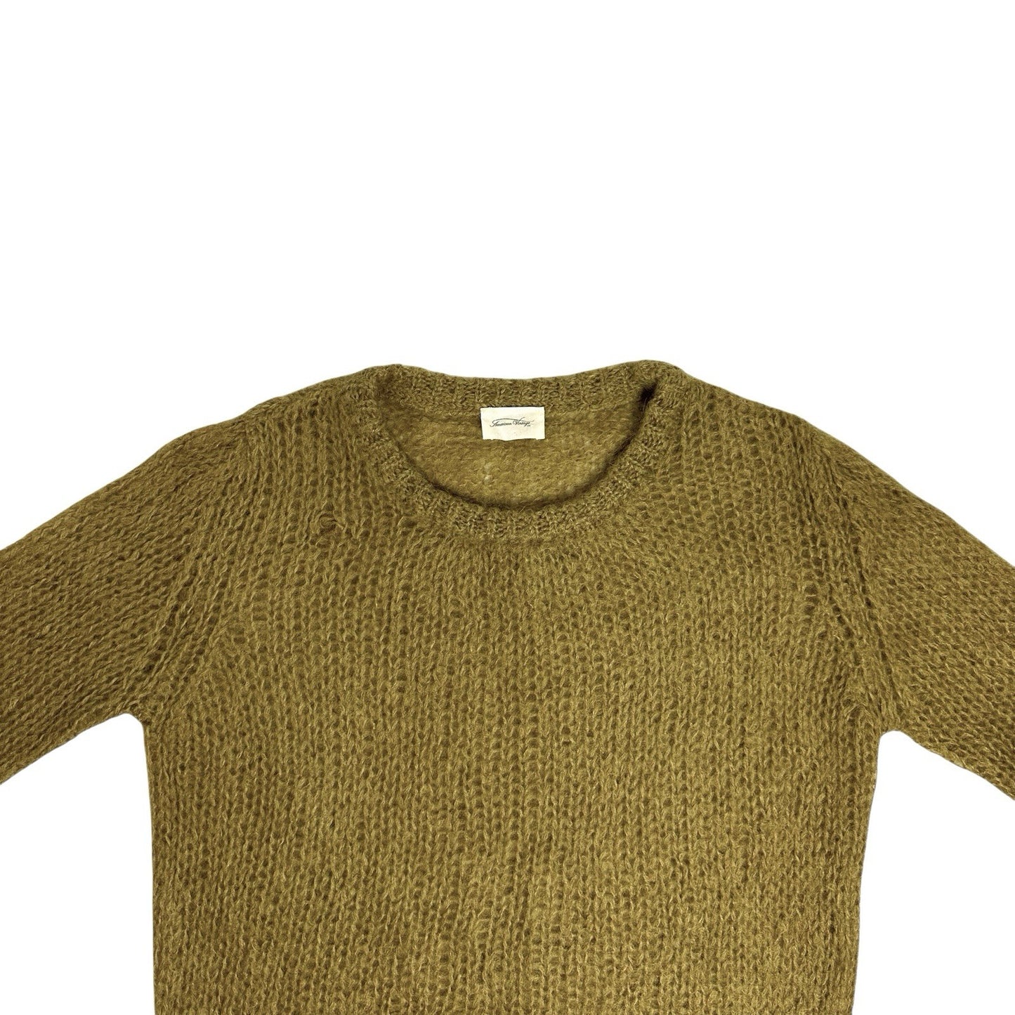 American Vintage Mohair Sweater Crew Neck Jumper Green Men’s Large