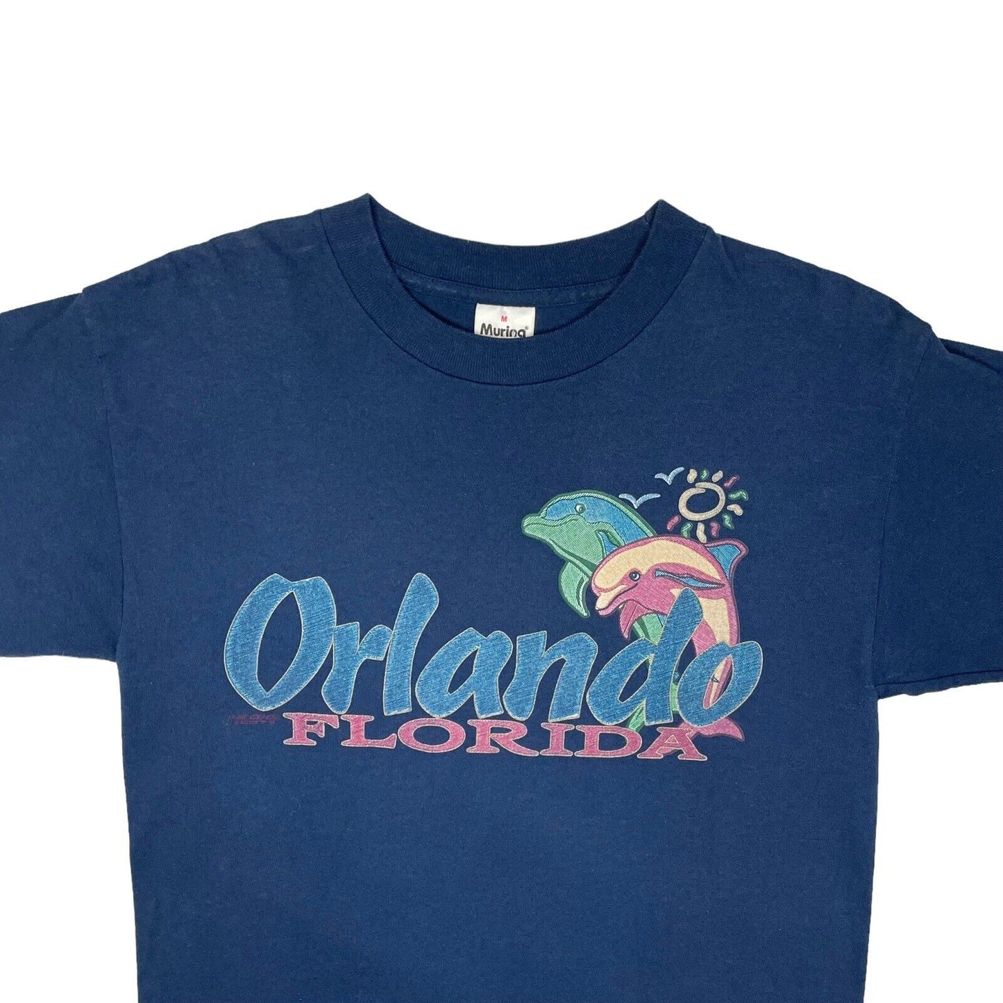 Vintage Florida T-Shirt Mens Medium Made In USA Murina Dolphin Print