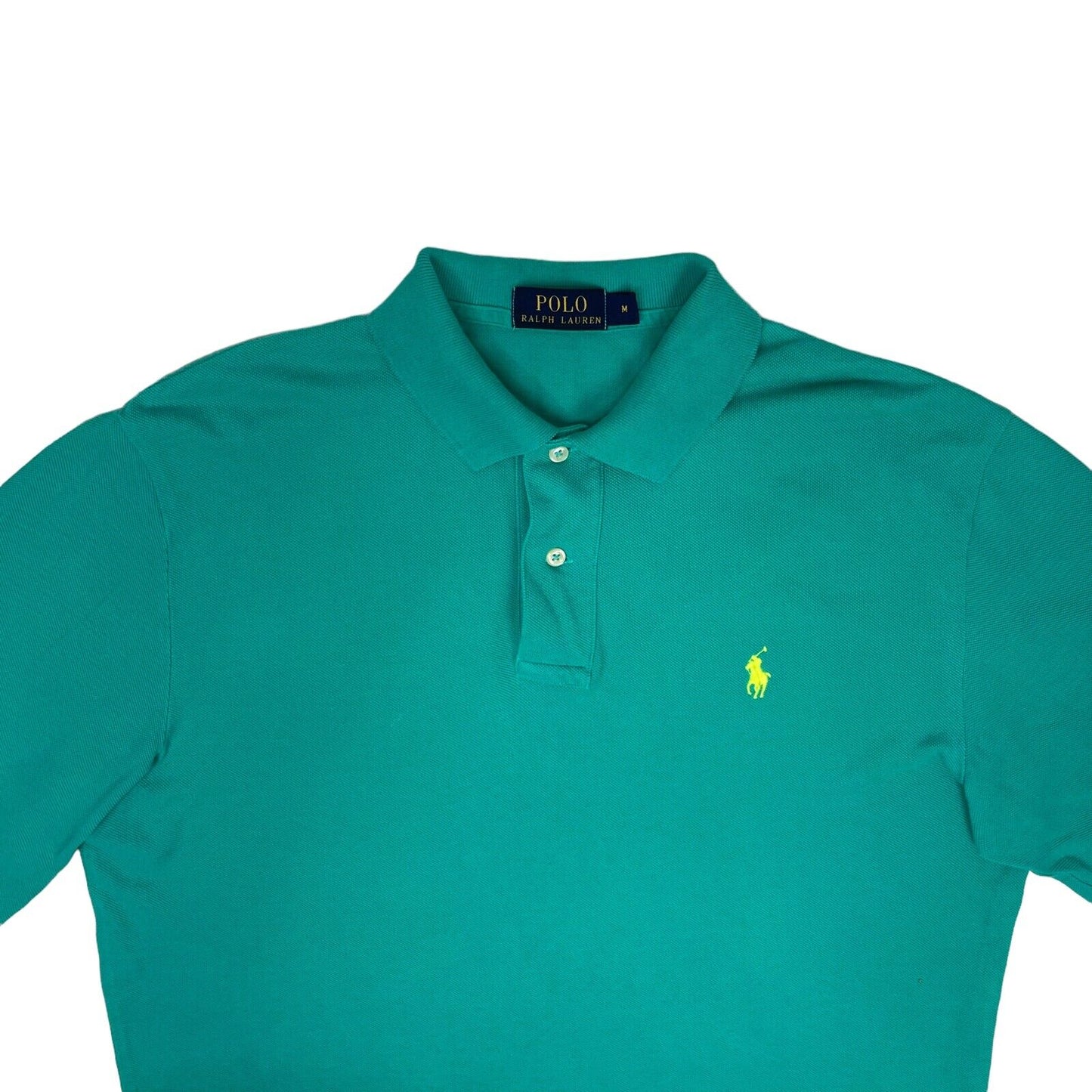 y2k Polo Ralph Lauren Long Sleeve Polo Shirt Mens Medium Green