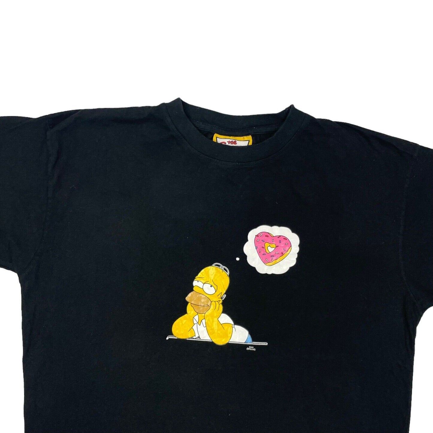 2004 The Simpsons T-Shirt Mens Medium Black With Graphic Print Homer Simpson