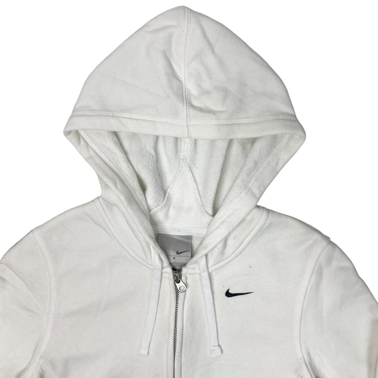 Vintage Nike Hoodie Womens Small White Mini Swoosh 00’s Sportswear