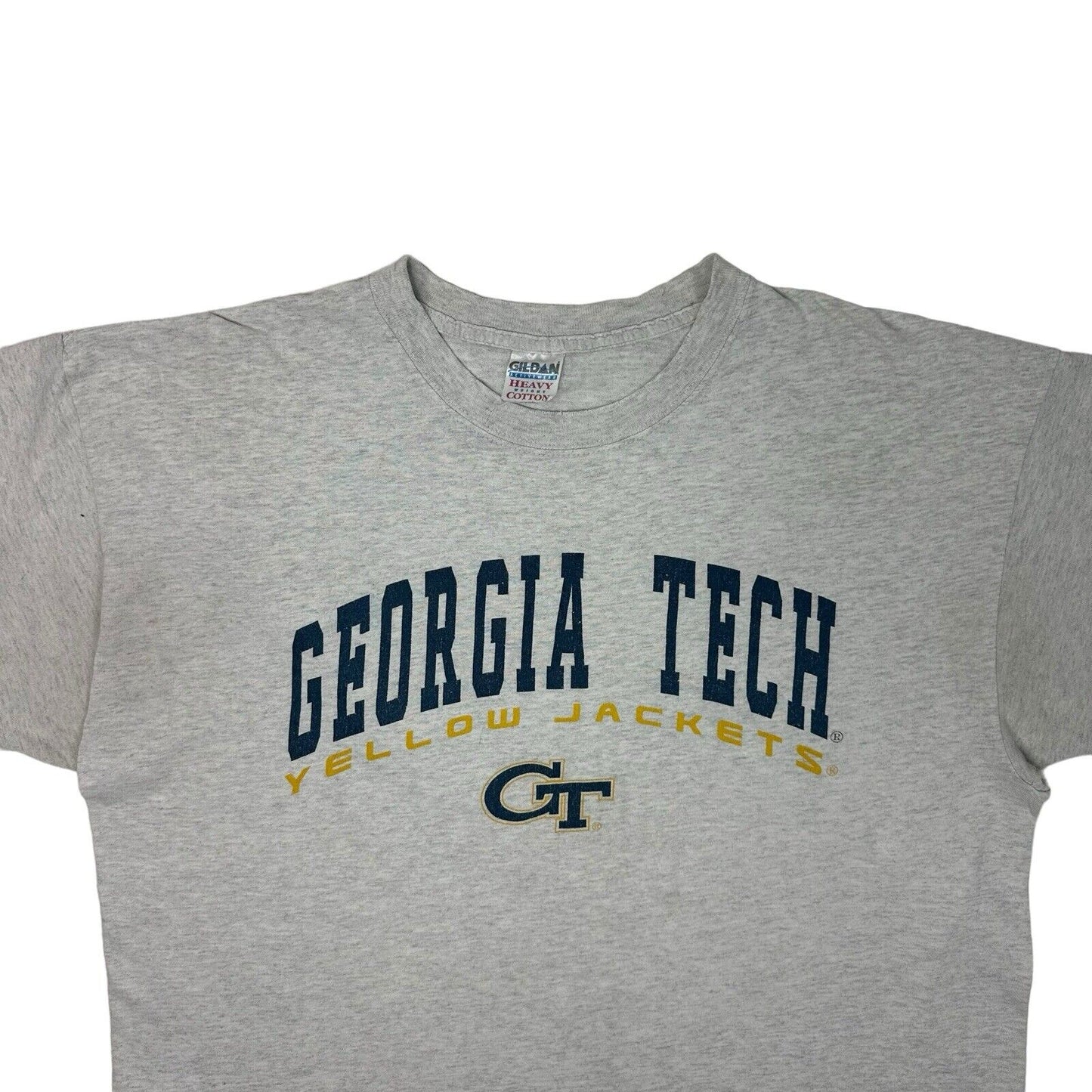 Vintage Georgia Tech Yellow Jackets T-Shirt American Baseball Grey Mens XL