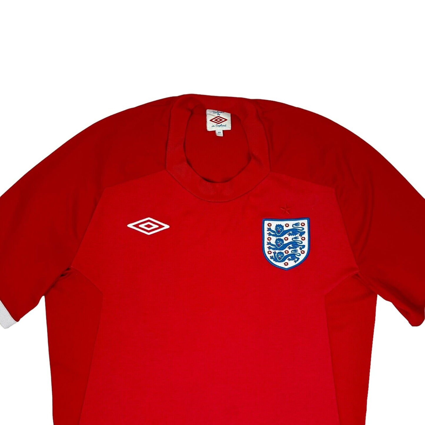 10-11 England Away Football Shirt Umbro Mens Medium Red