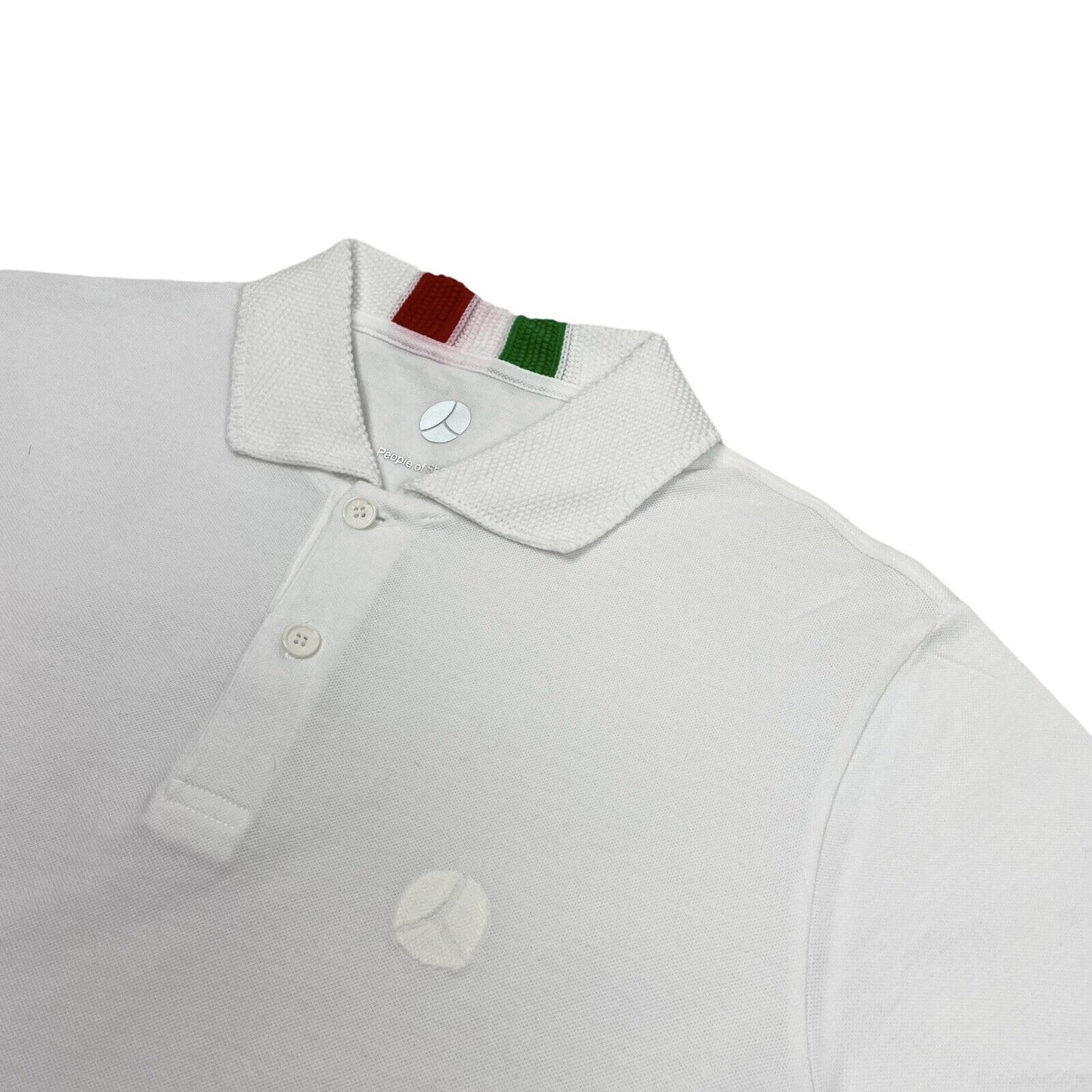 People Of Shibuya Flag Polo Shirt Mens Medium White Made In Italy