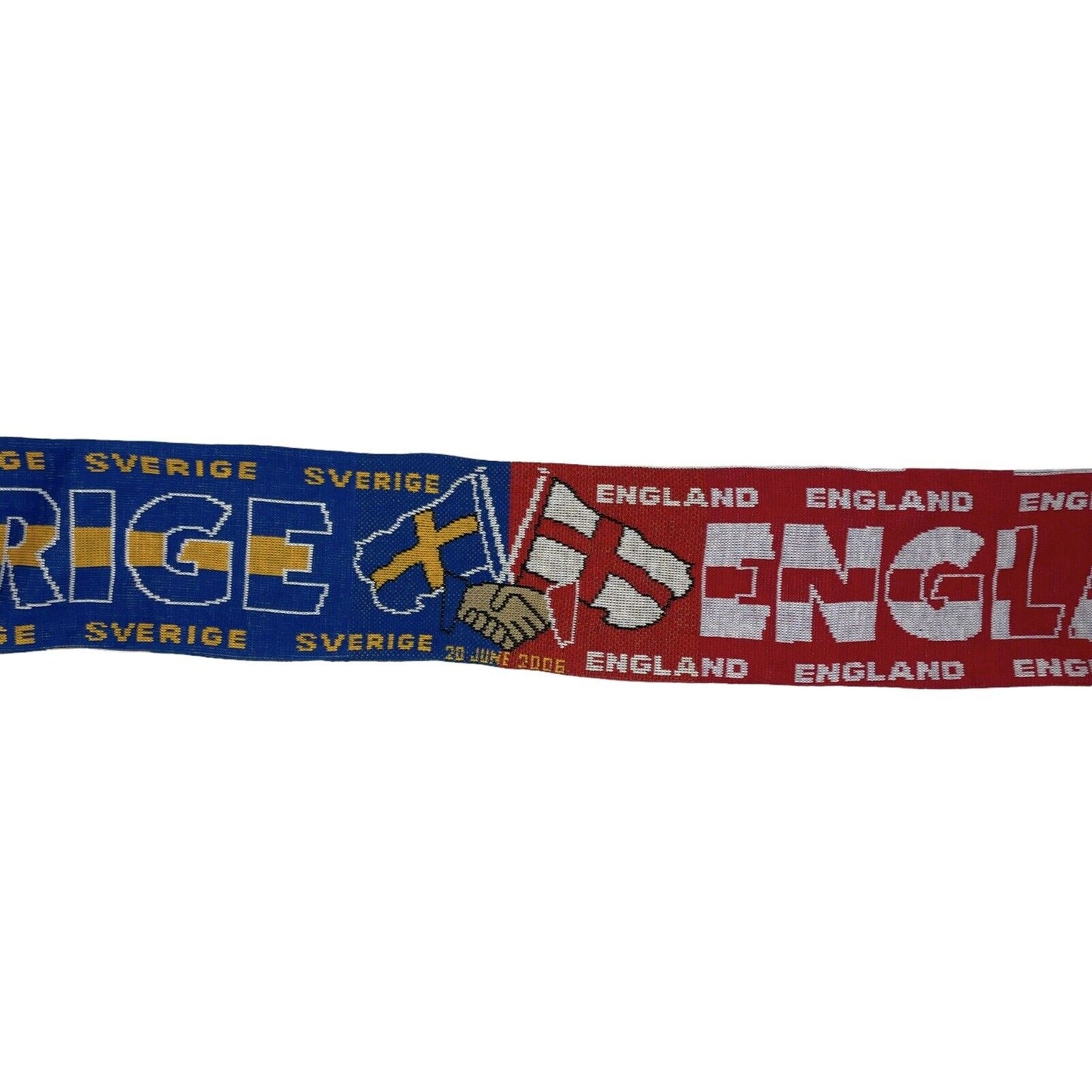 2006 World Cup Scarf Sweden vs England OSFA Football Memorabilia