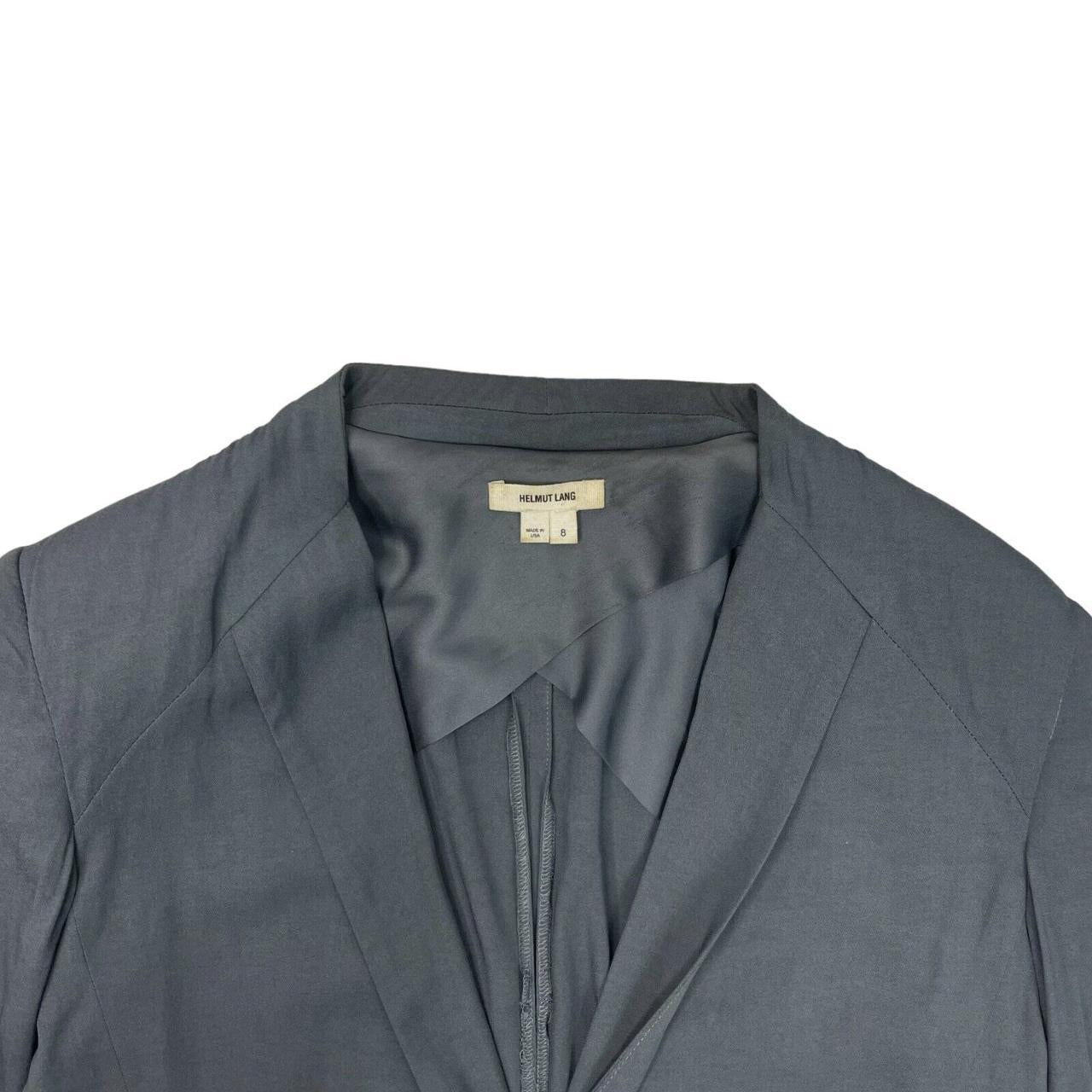 00’s Helmut Lang Silk Blazer Jacket Womens US8 Blue