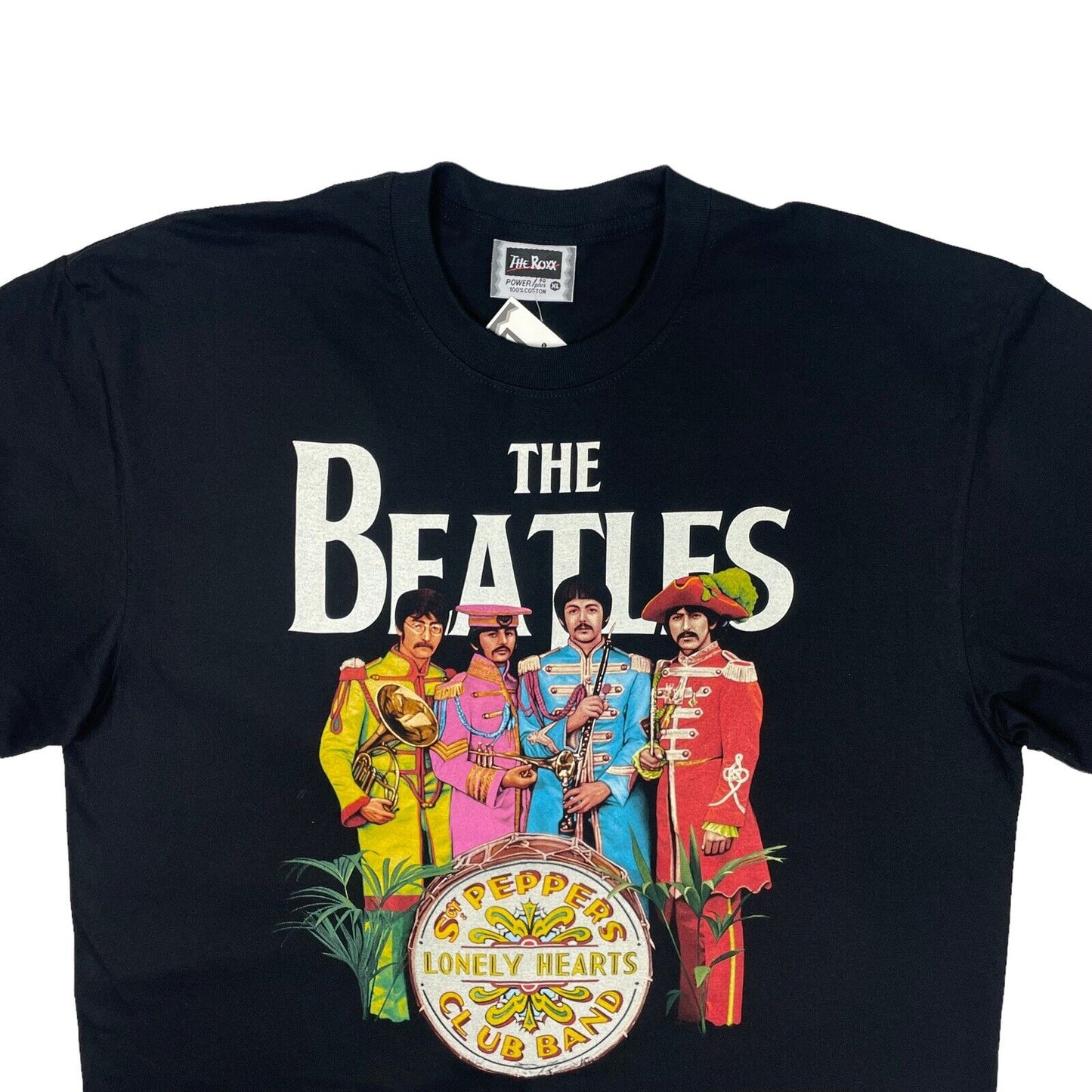 00’s The Beatles T-Shirt Mens XL Black Deadstock Sgt. Pepper