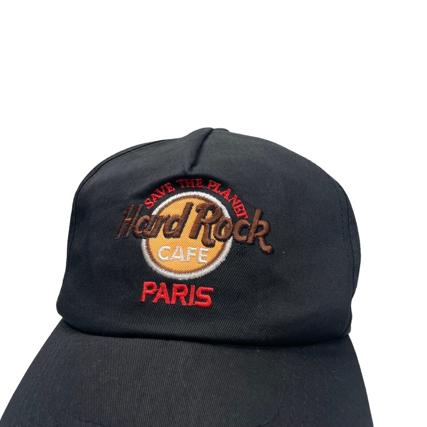 Vintage 90’s Hard Rock Cafe Paris Cap Black Embroidered Save The Planet