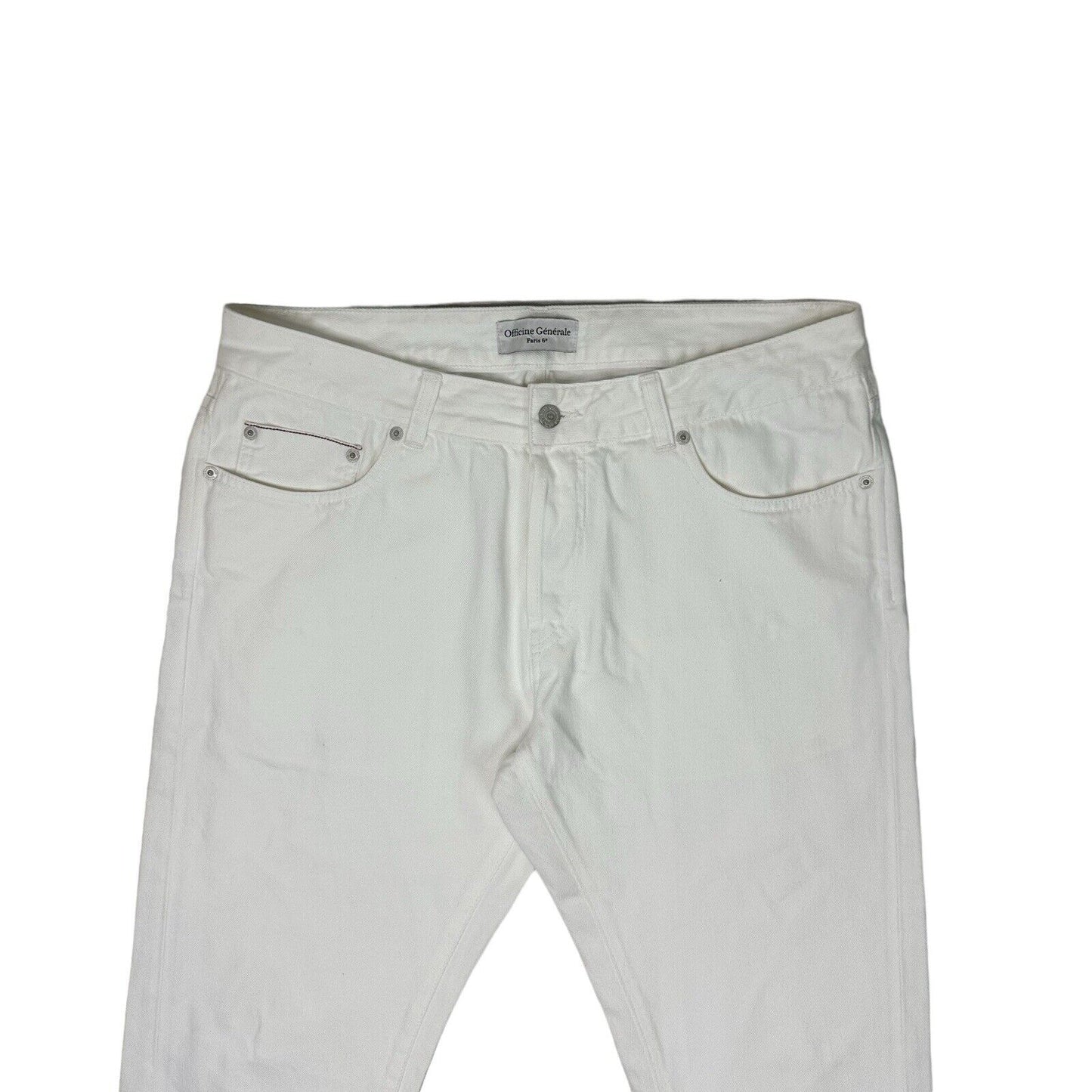 Officine Générale White Jeans Mens 36w 32l Made In Portugal