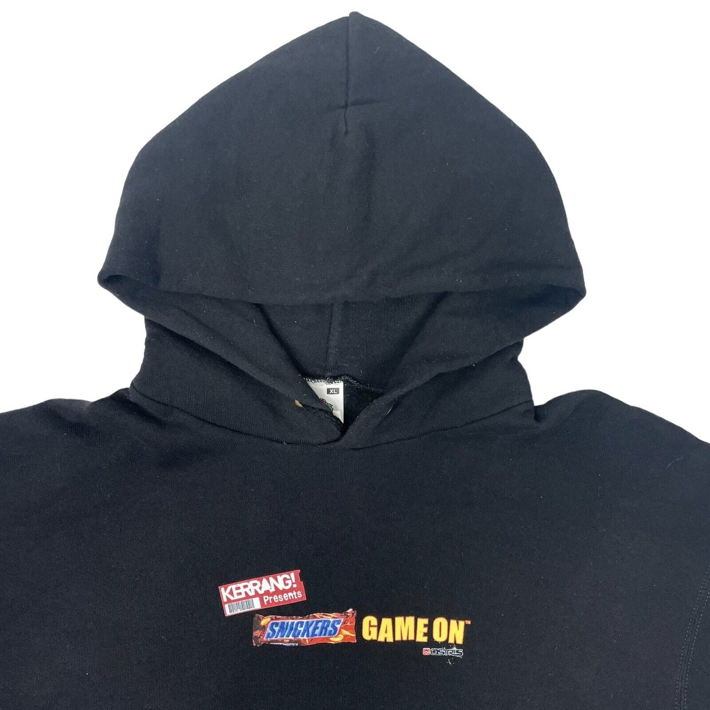 2003 Kerrang Game On Festival Hoodie Mens XL Black Fruit Of The Loom