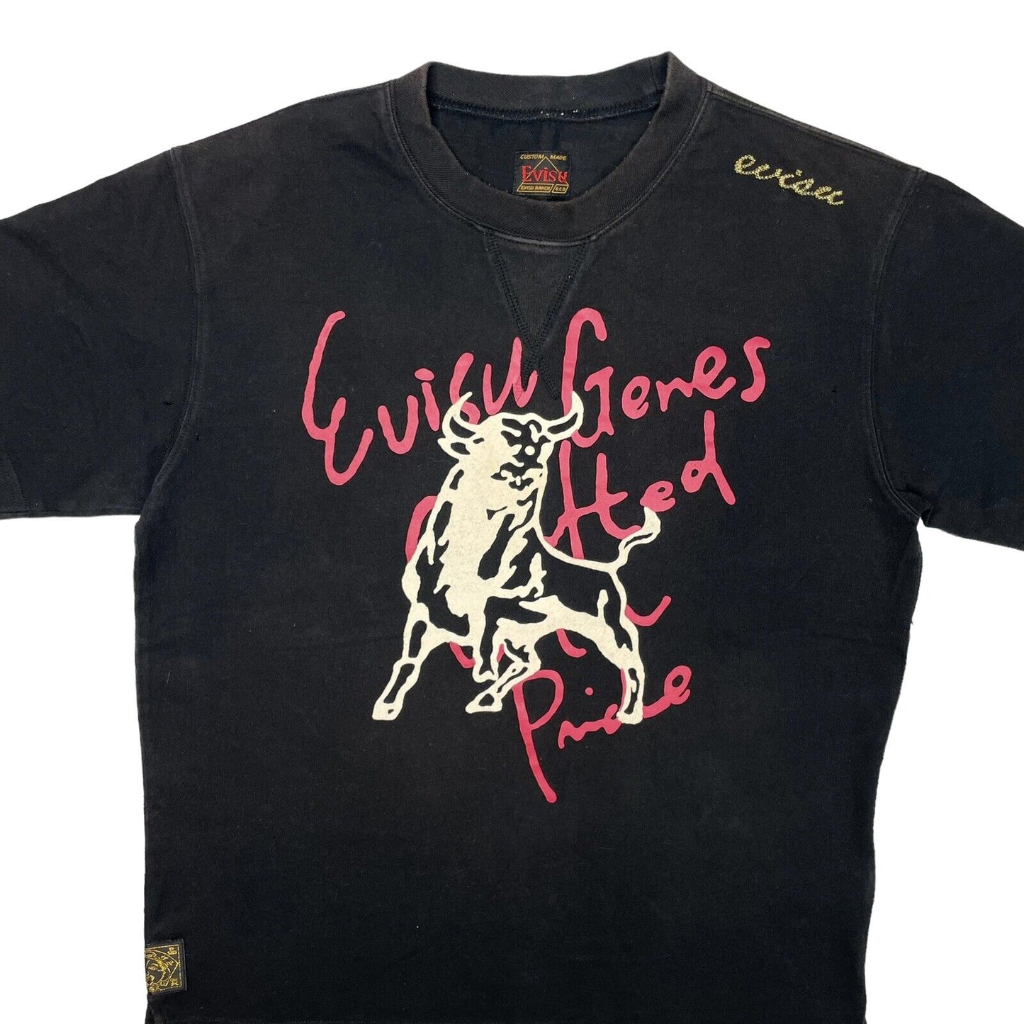 00’s Evisu T-Shirt Mens Small Black Embroidered And Graphic Prints