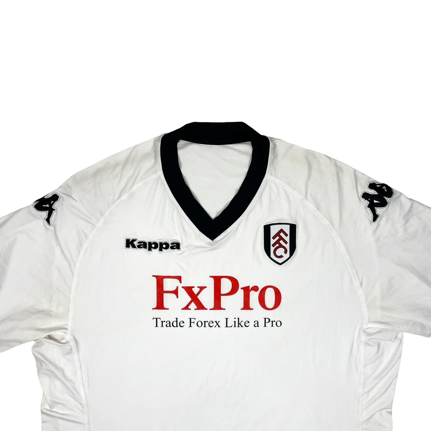 10-11 Fulham Football Jersey Kappa Mens 5XL White Home Kit Soccer Shirt