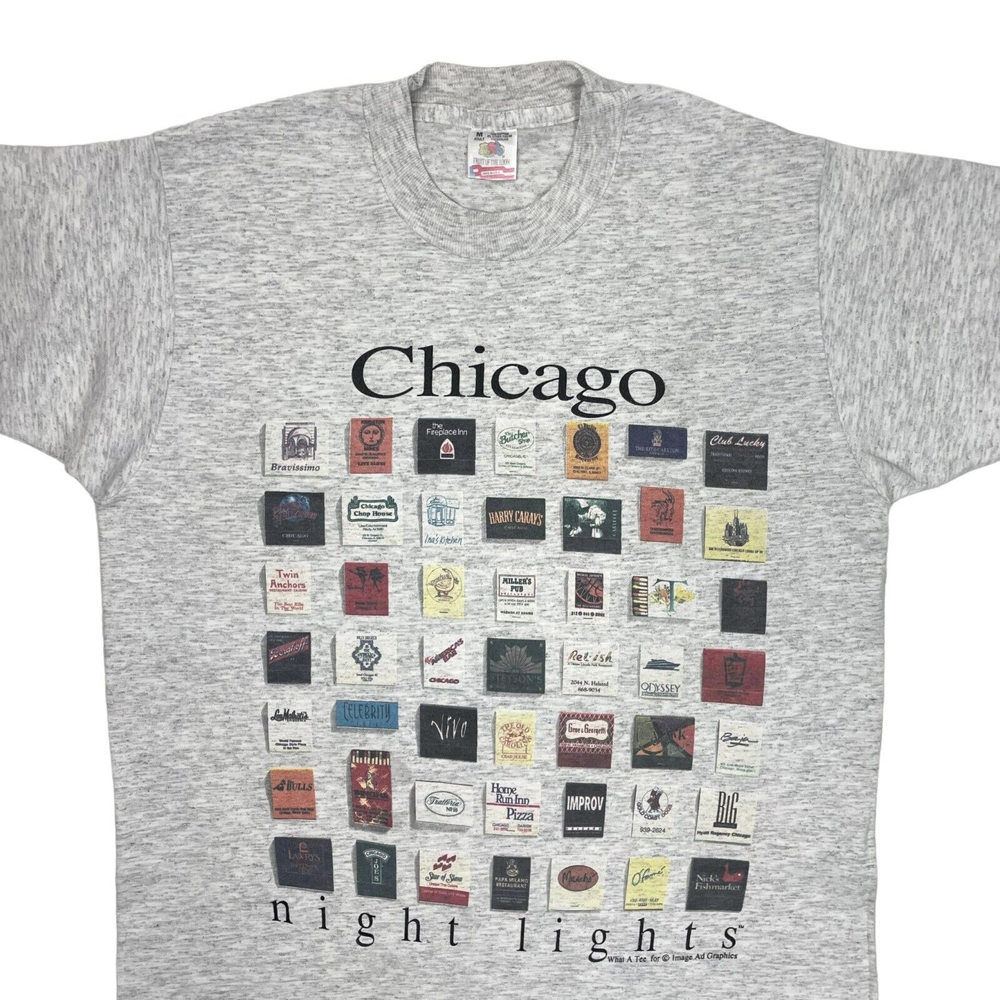 Vintage Chicago T-Shirt 90’s Grey Mens Large Graphic Print Made In USA FOTL