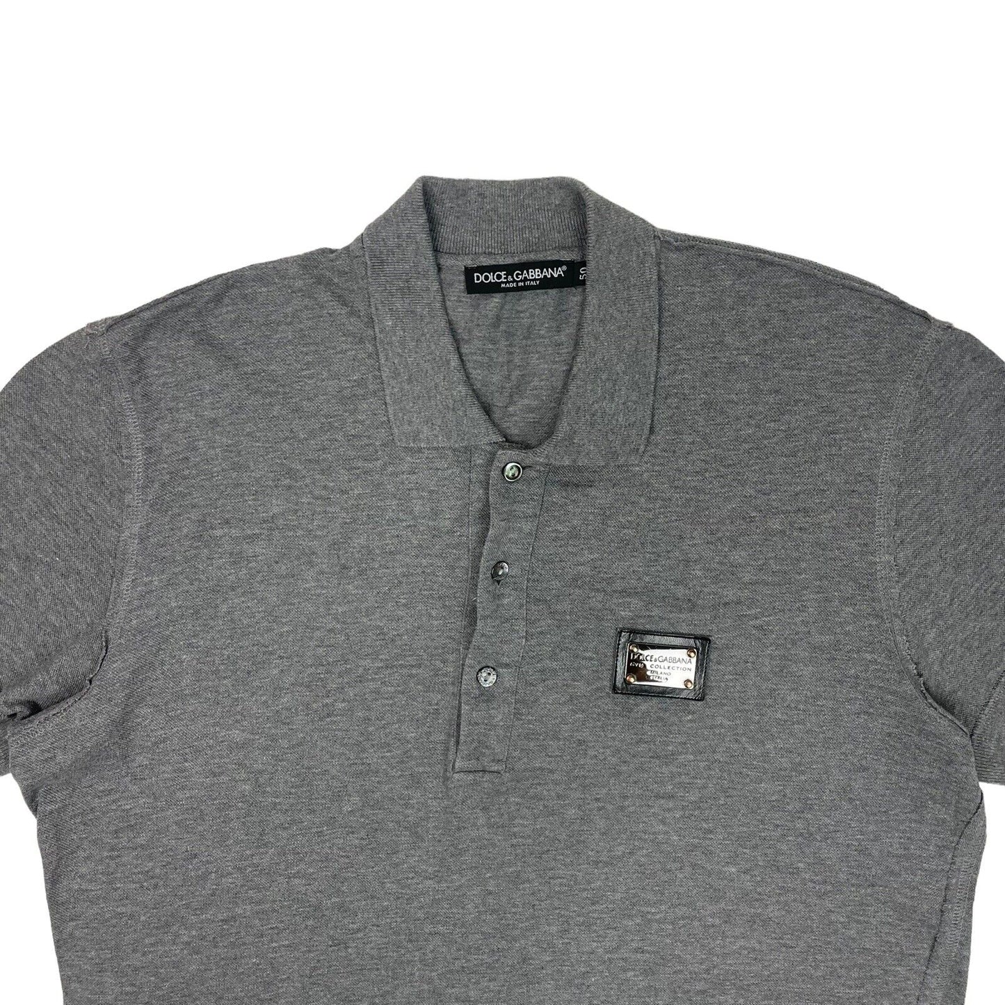 Dolce & Gabbana Gym Collection Grey Polo Shirt Mens Large