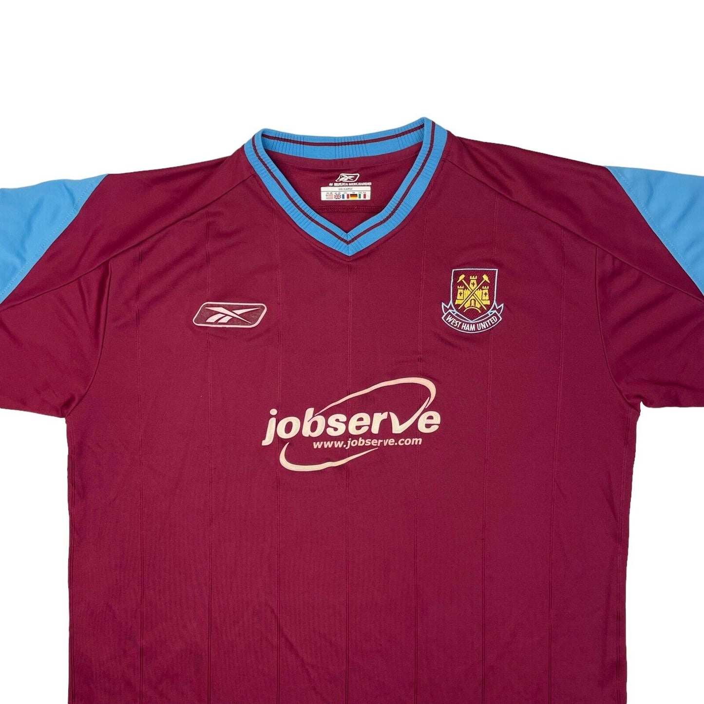 03-05 West Ham Football Jersey Umbro Mens XL Maroon Home Soccer Shirt