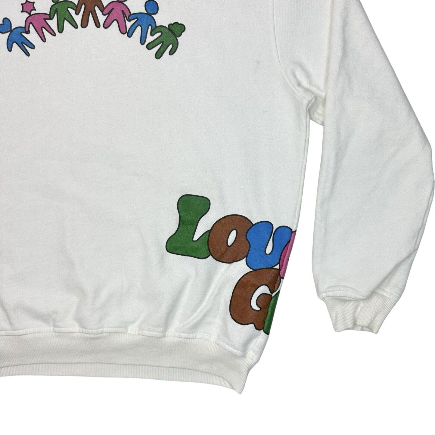 Agybo Love Gang Hoodie Men’s Medium White With Graphic Print