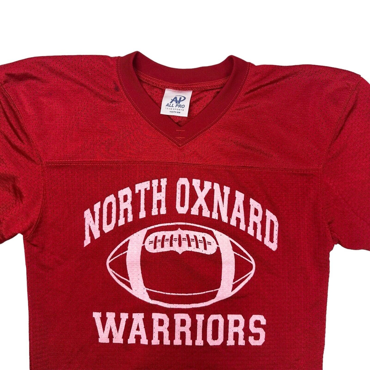 Vintage Warriors Football Jersey Womens Small Red