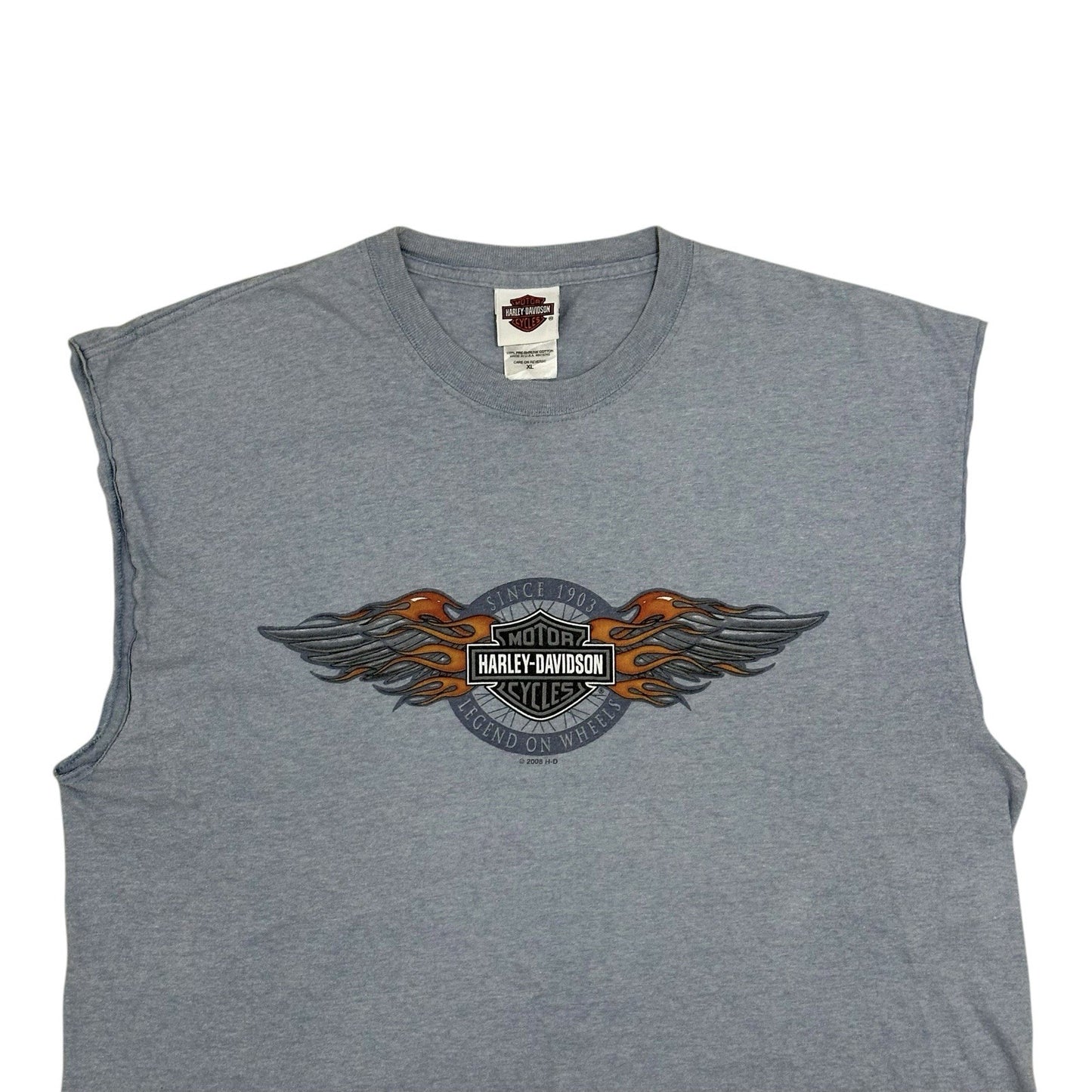 Harley Davidson Sleeveless T-Shirt Grand Canyon Graphic Grey Men’s XL Beefy-T