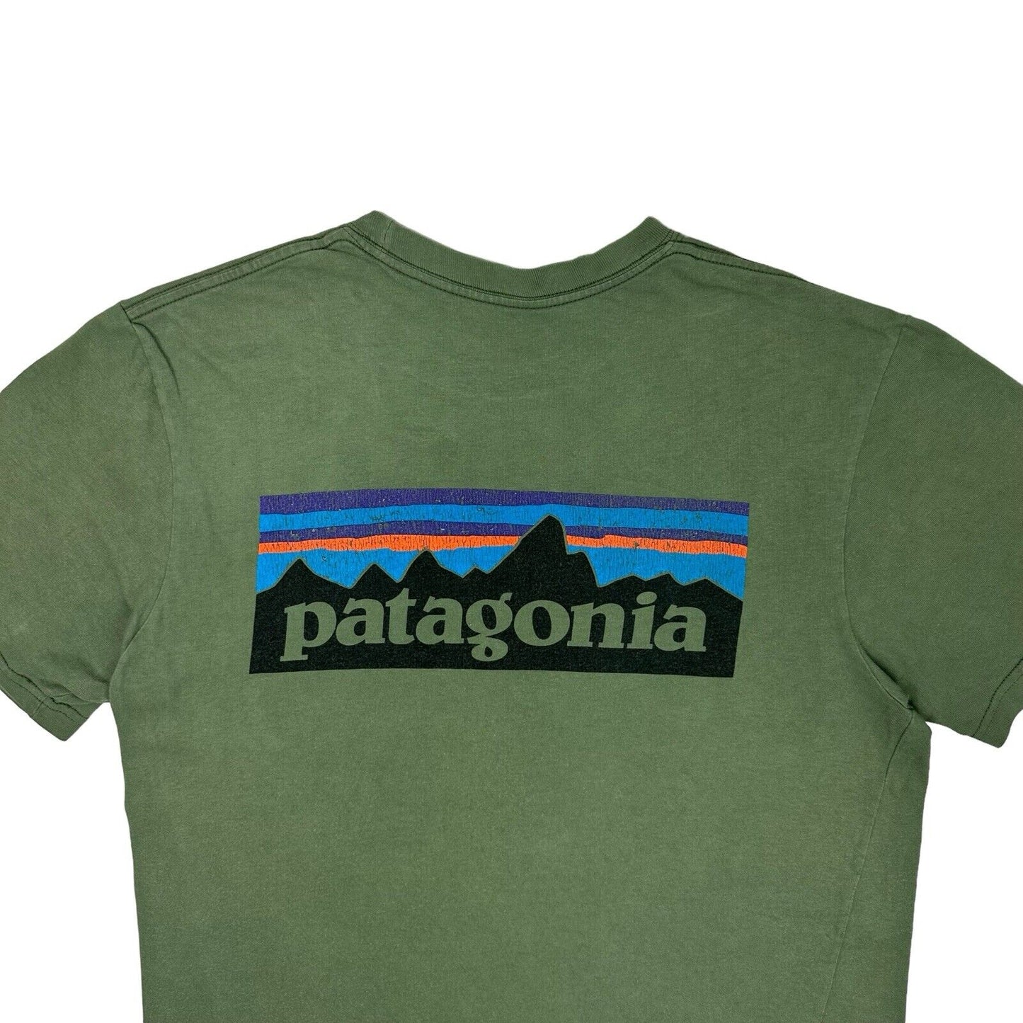 Patagonia Logo T-Shirt Green Mens Small