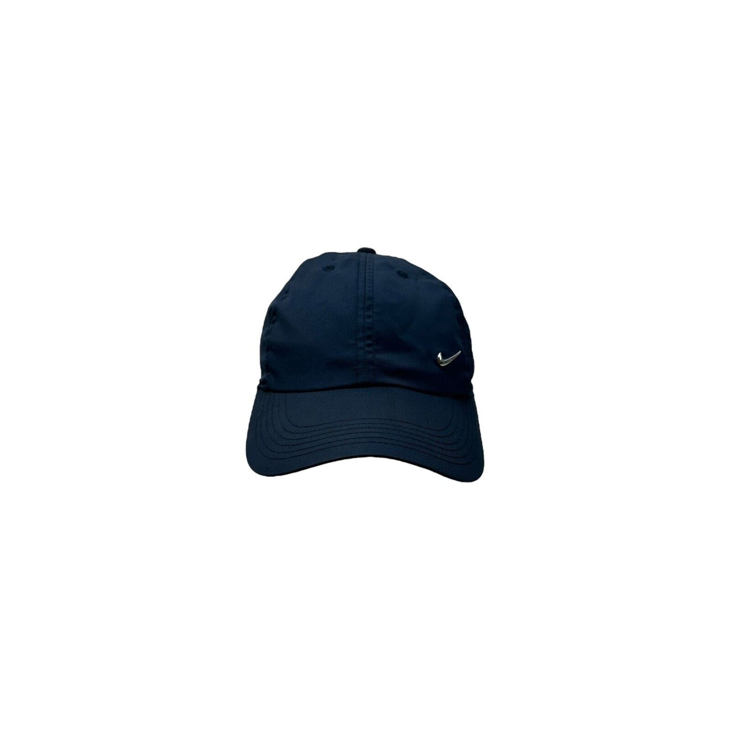 Vintage Nike Hat Mini Swoosh Navy Blue Strapback Nylon