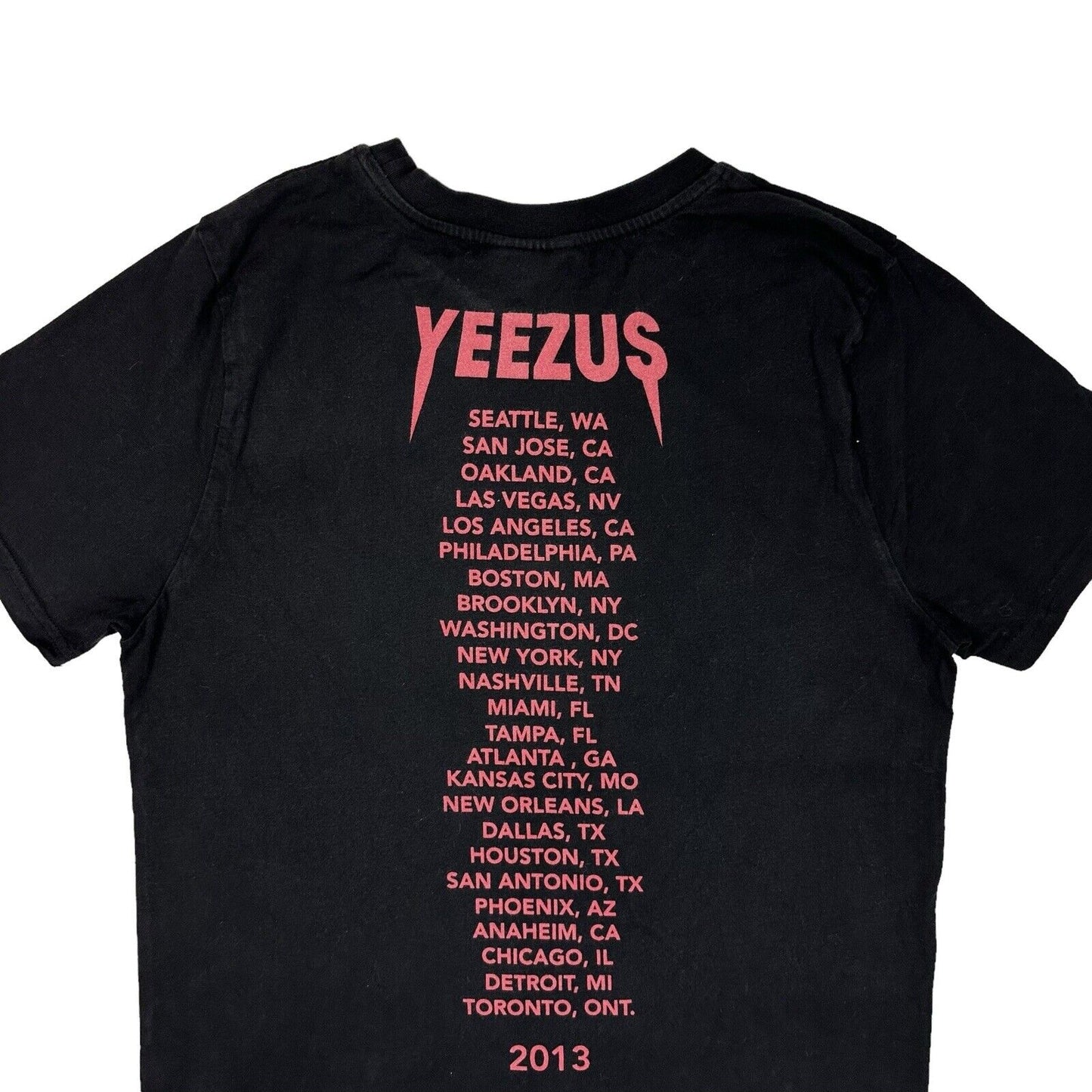 2013 Kanye West Yeezus Tour T-Shirt Black Mens Large