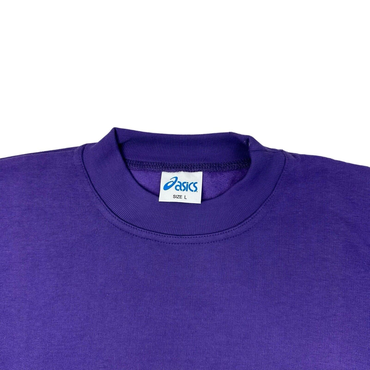 Vintage Asics 80’s Crew Neck Jumper Purple Men’s Large Made In Portugal