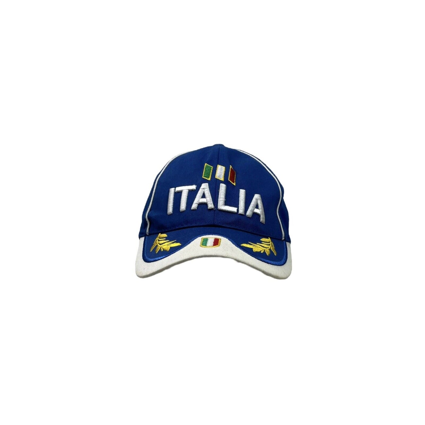 00’s Italian Football Cap Embroidered Blue Adults Adjustable