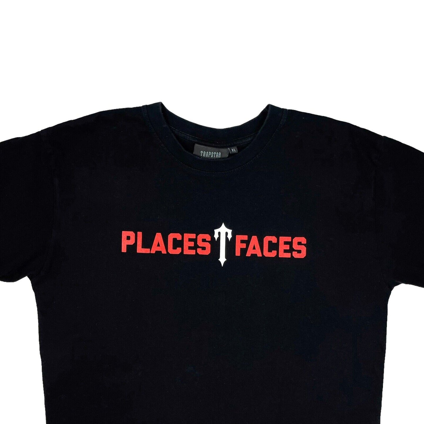 Trapstar x Places + Faces Logo T-Shirt Mens XL Black Graphic Print