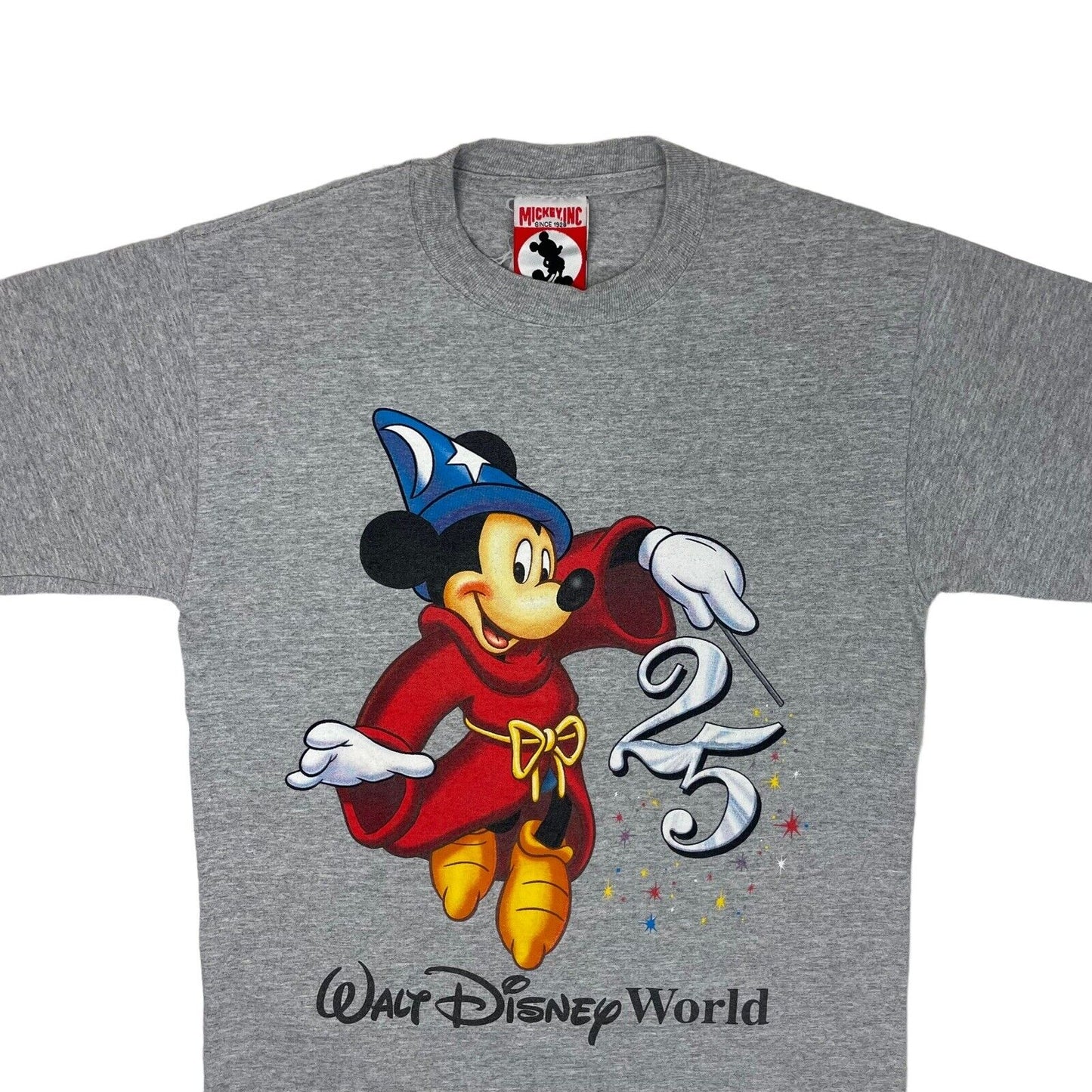 Vintage Disney World Mickey Mouse T-Shirt Grey Men’s Small Made In USA