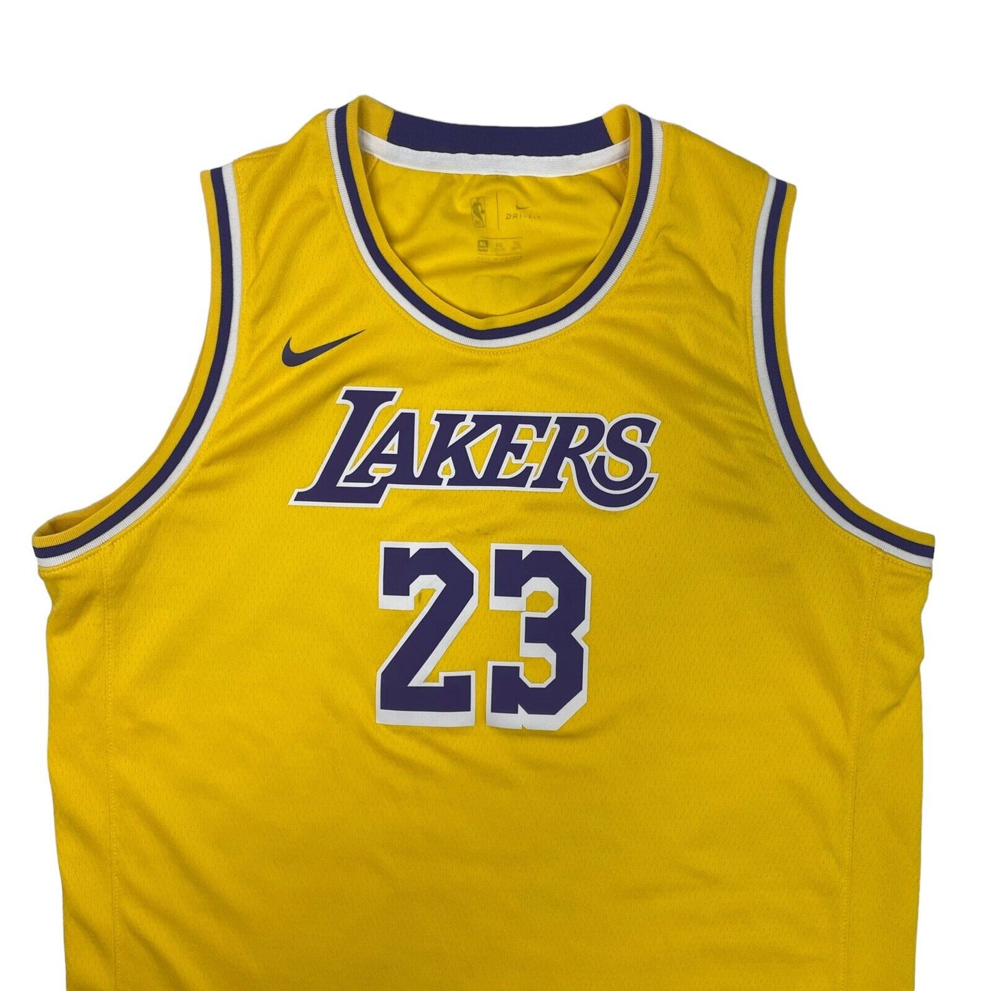 Lakers Jersey Lebron James 23 Mens XL 2020-2021 Yellow Nike Swingman