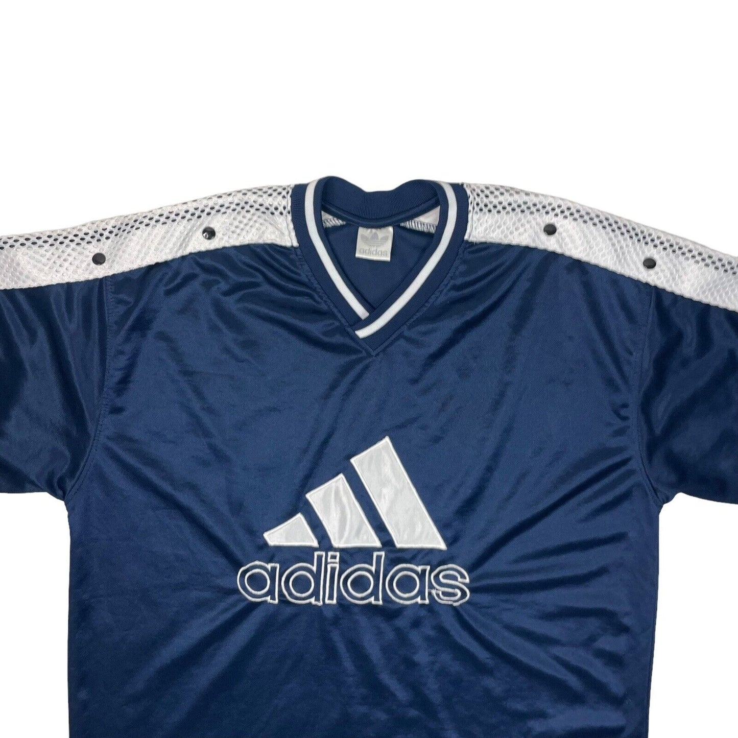 Vintage Adidas Sports Top Navy Blue Mens Large Embroidered