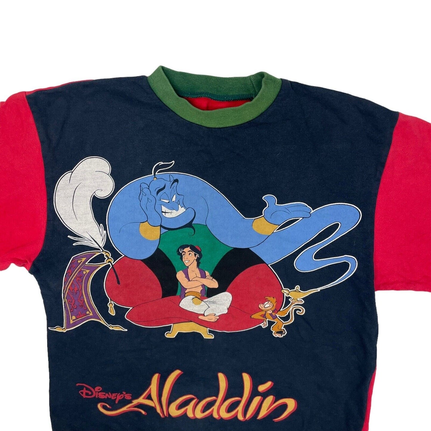 Vintage Disney Aladdin Crew Neck Jumper Youth Age 9-10 Multicoloured