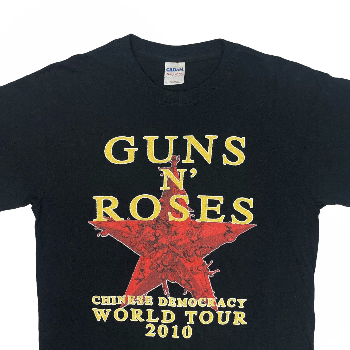 2010 Guns N’ Roses Tour T-Shirt Mens Medium Black Gildan