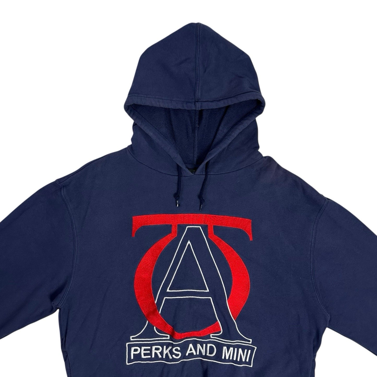 PAM Perks And Mini Logo Hoodie Unisex Small Navy Blue Embroidered