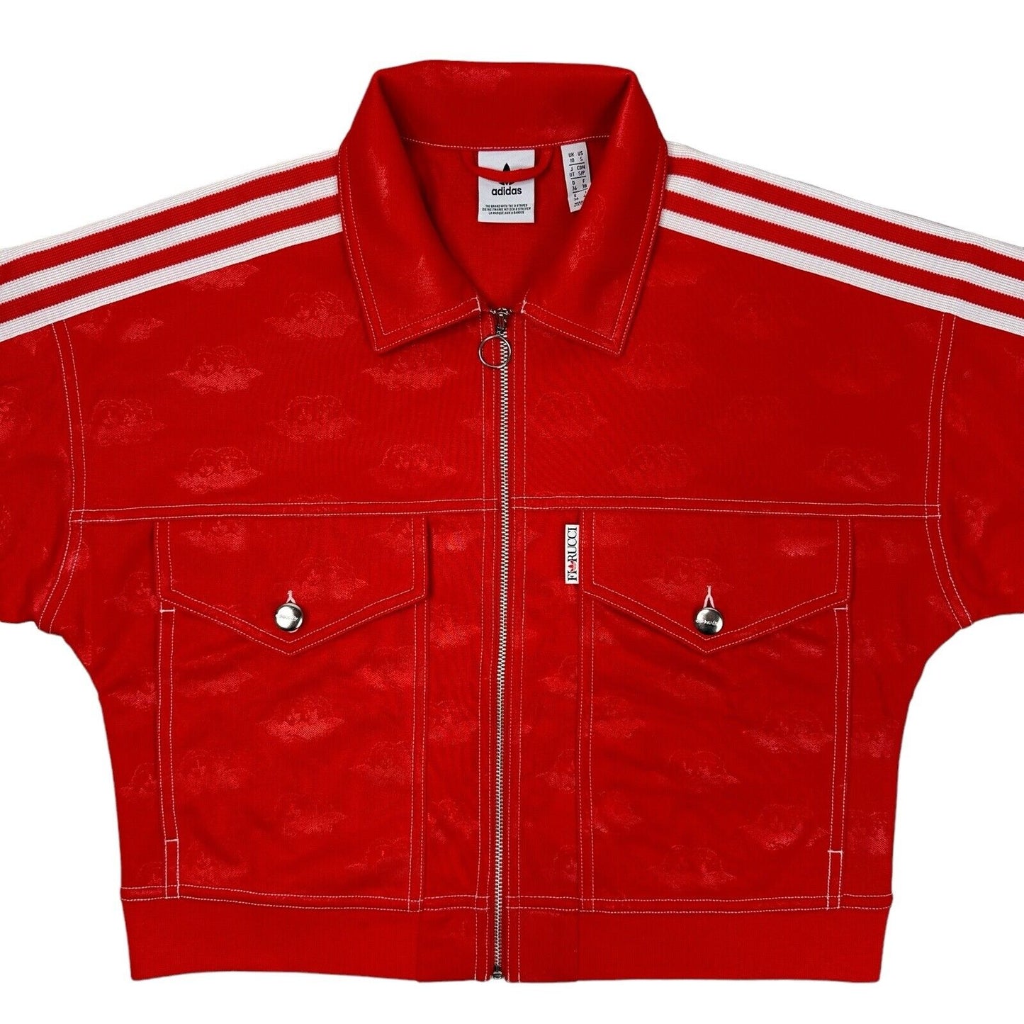 2019 Fiorucci x Adidas Cropped Jacket Red Womens Small