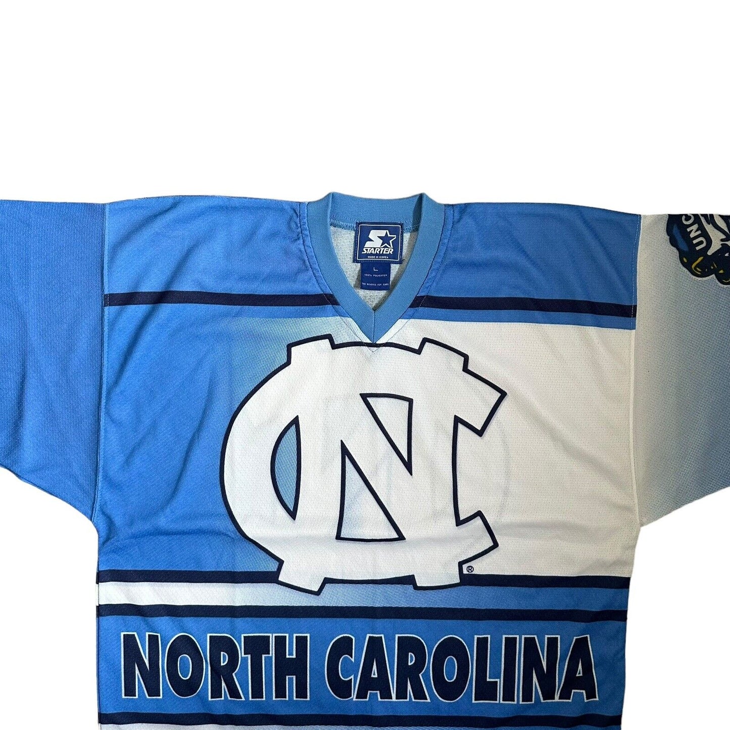 Vintage North Carolina Tar Heels Top Starter Made In Korea Blue Long Sleeve