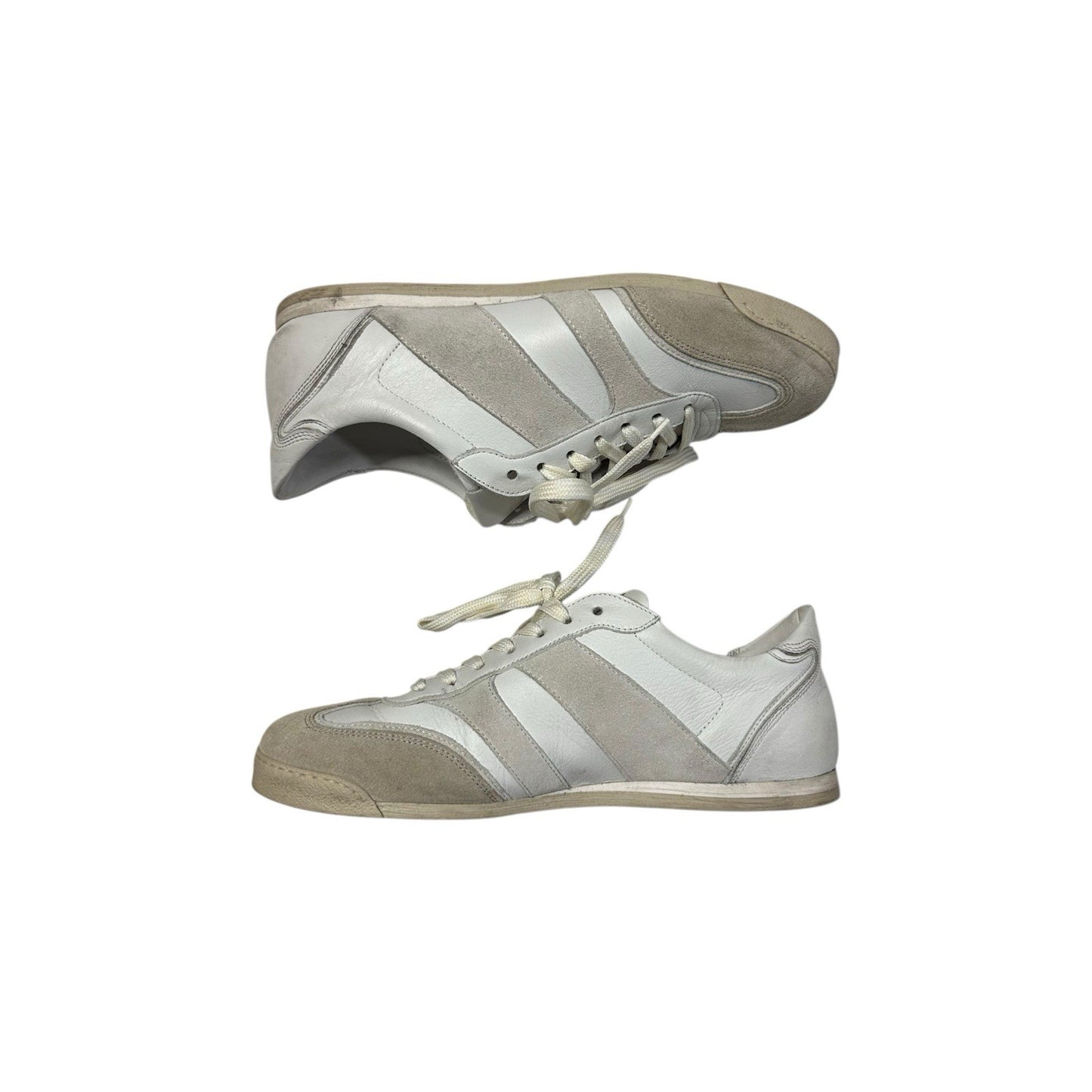 Collegium Pillar Pista Panna Suede EU44 White Leather Made In Italy